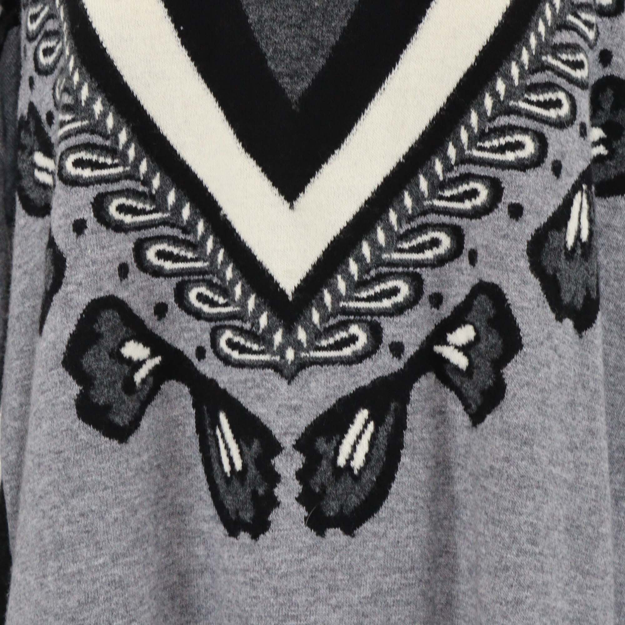 Stella McCartney Black White Virgin Wool Oversized Sweater