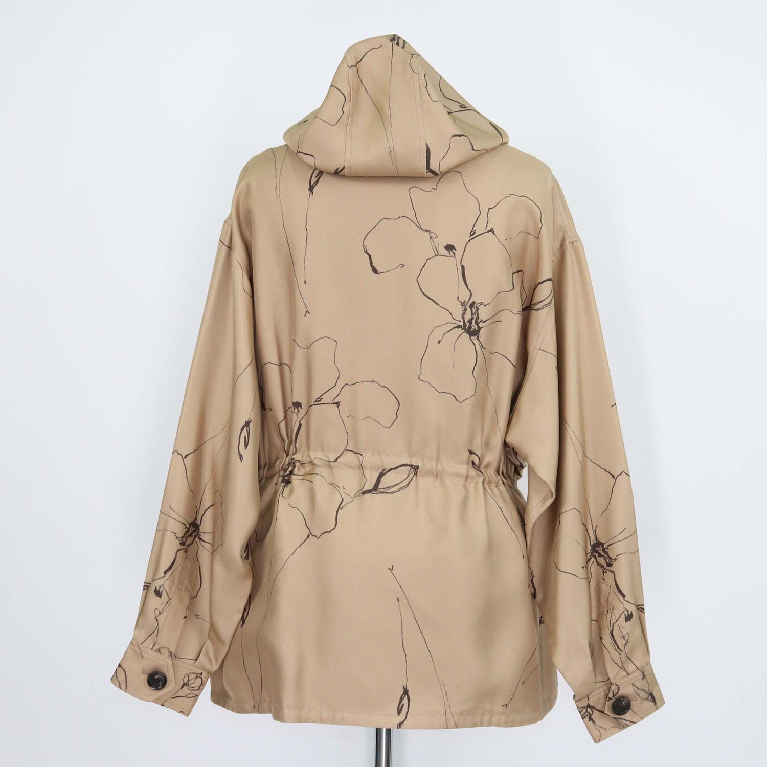Loro Piana Cream Silk Rafael Aperitivo Bomber Hoodie Jacket
