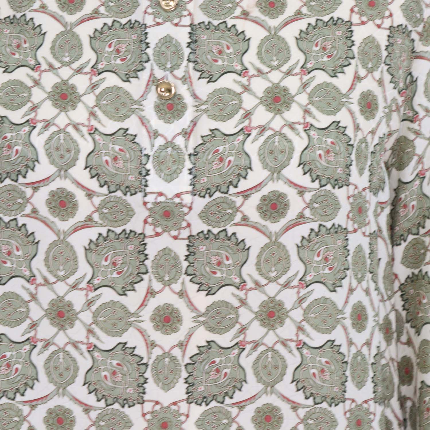 Loro Piana Green Silk Flower Echoes Print Antonella Blouse
