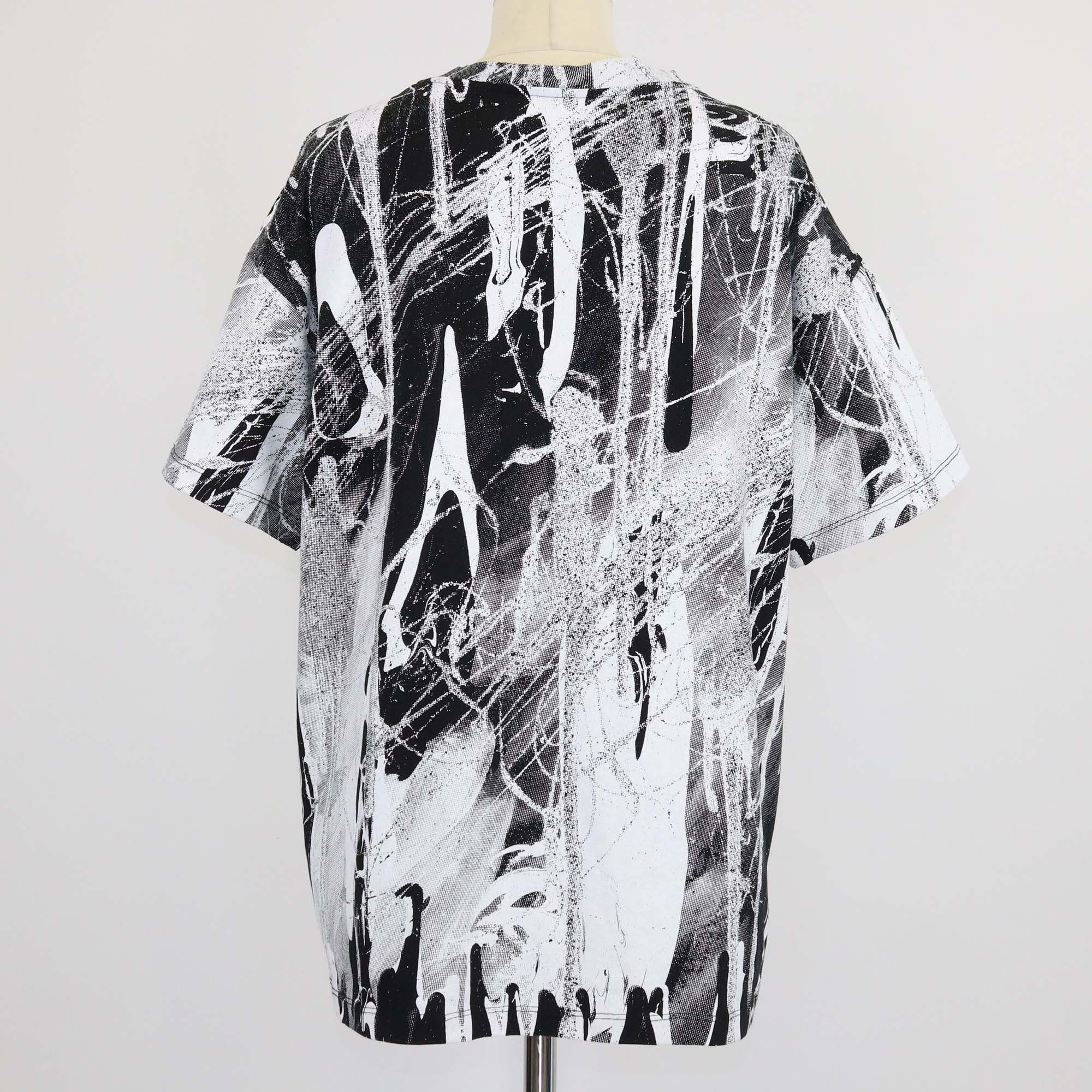 Christopher Kane Black/White Cotton Paint Splatter T-shirt