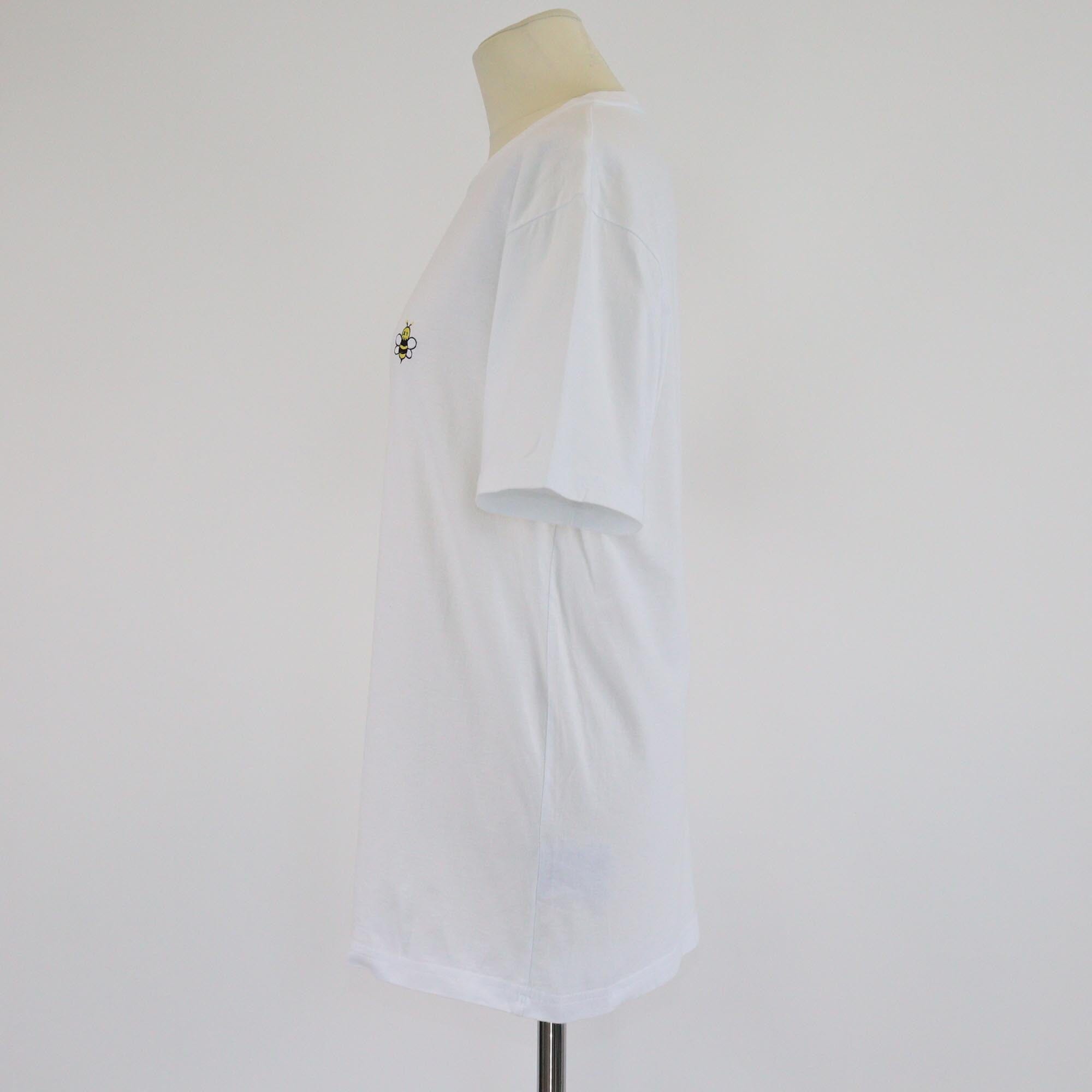 Dior Homme x KAWS White Bee Embroidered Crewneck T-Shirt Mens Dior Homme x KAWS