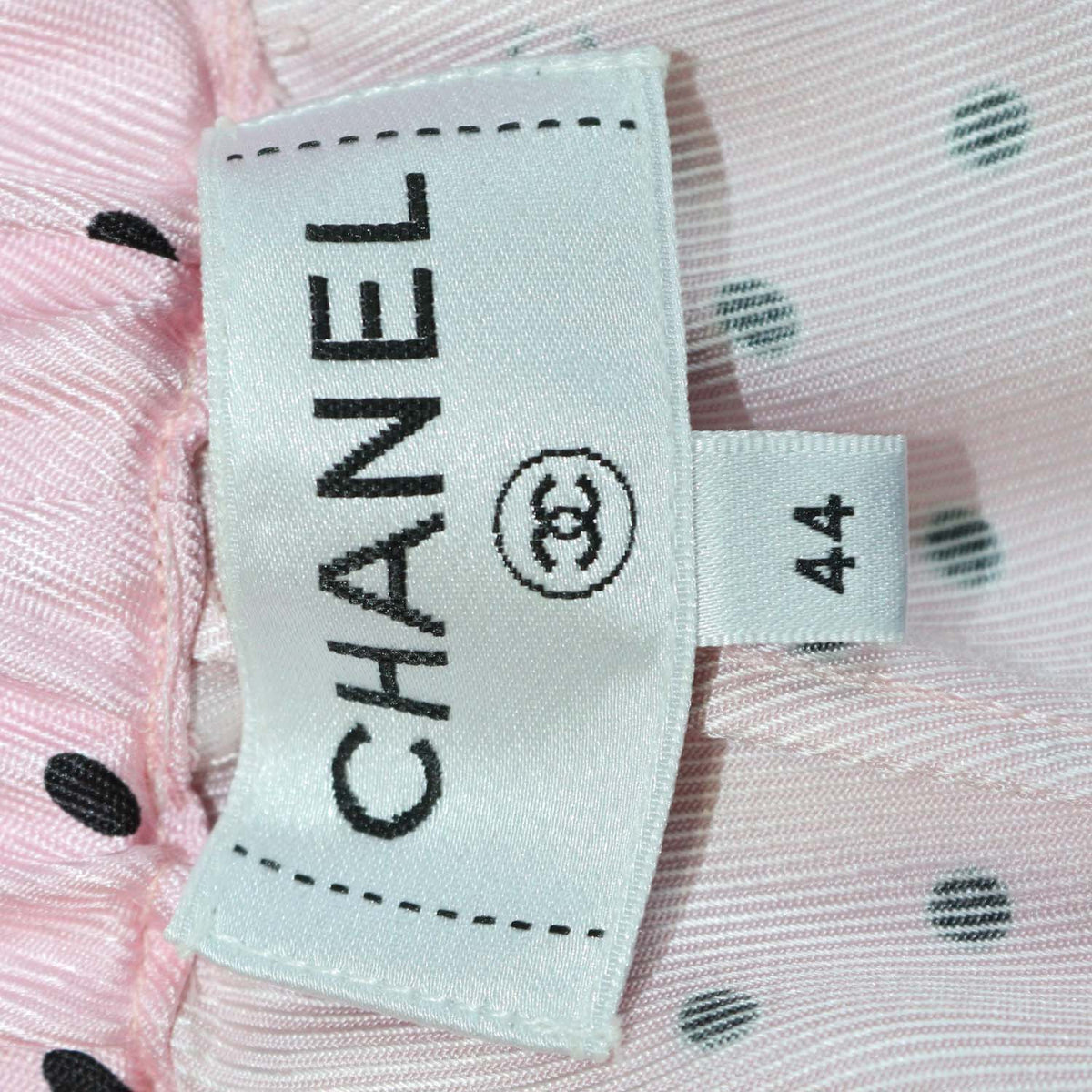 Chanel Pink Silk Polka Dot Mini Short