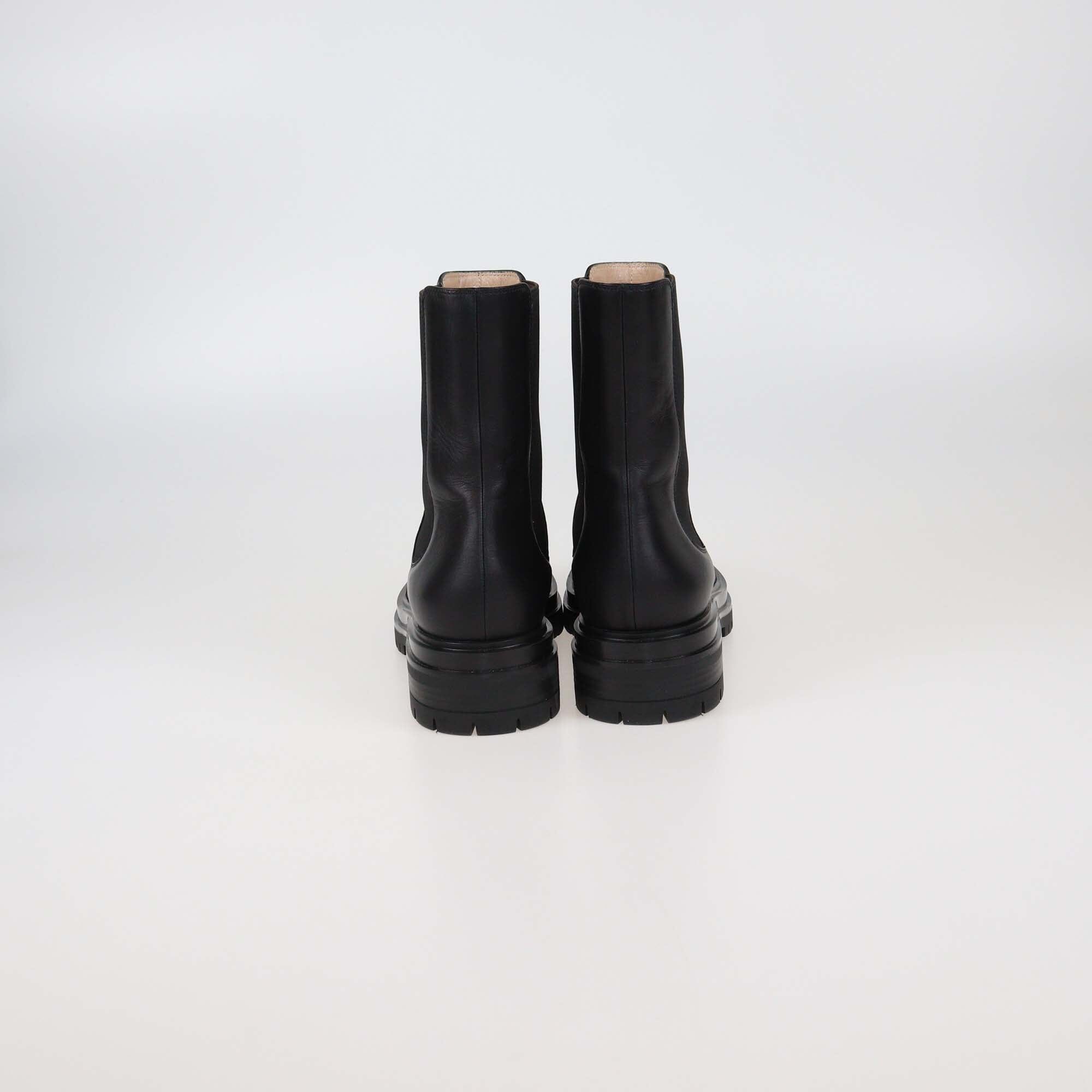 Gianvito Rossi Black Leather Chelsea Ankle Boots Womens Gianvito Rossi