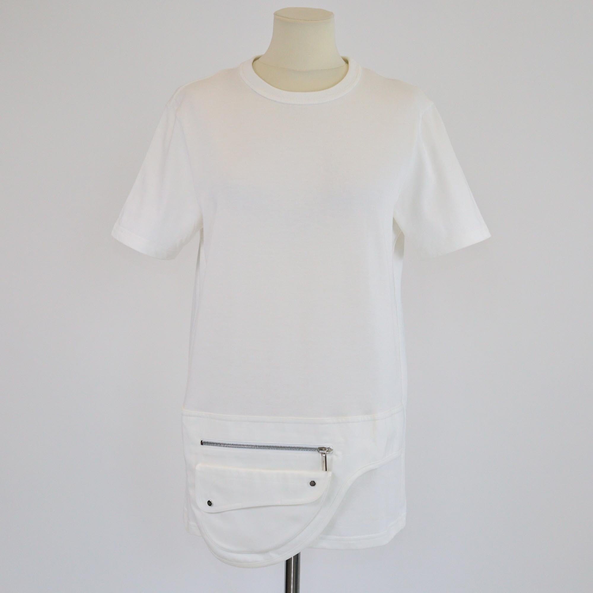 Dior Homme White Built In Saddle Pocket T-Shirt Mens Dior Homme