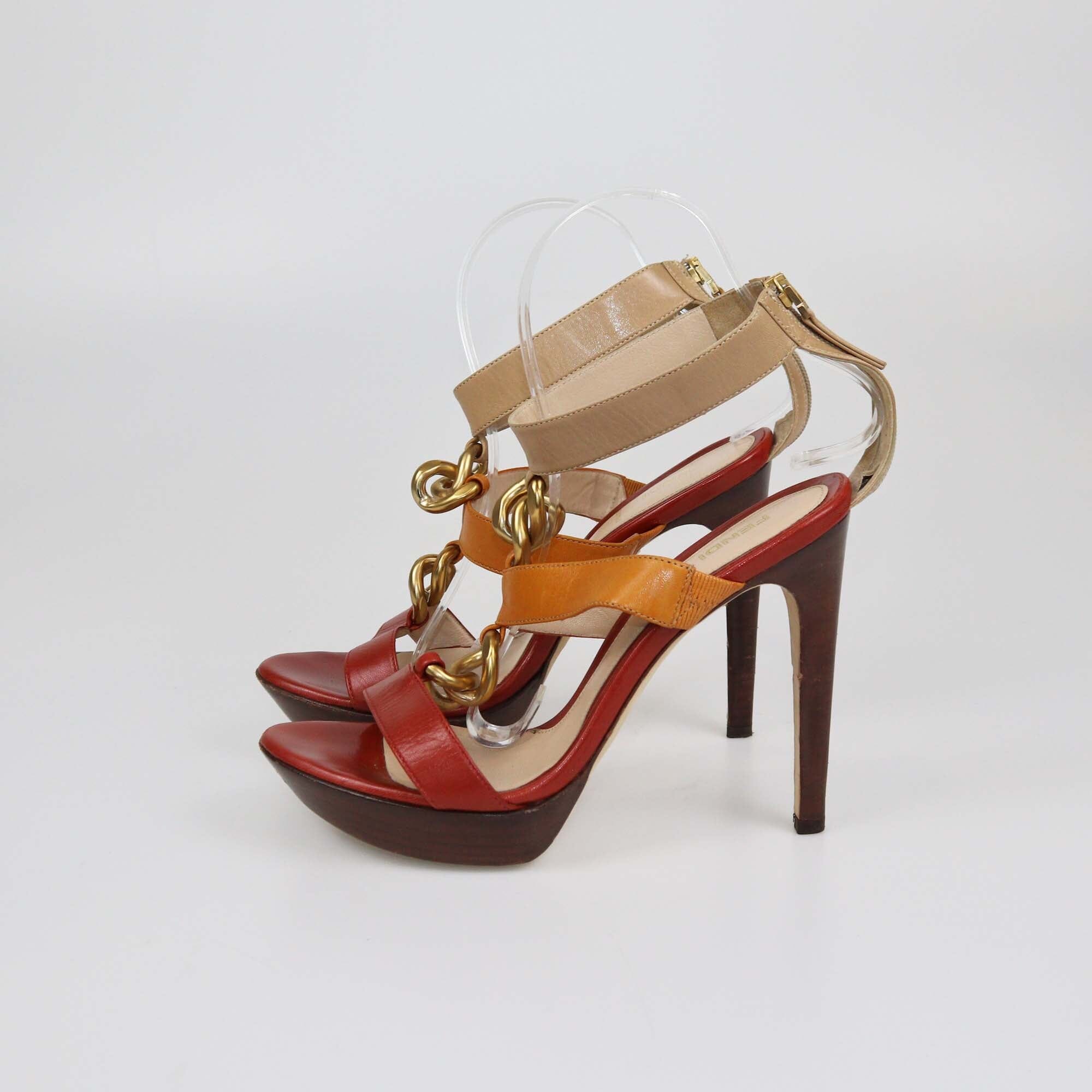 Fendi Multicolor Chain Sandals Womens Fendi