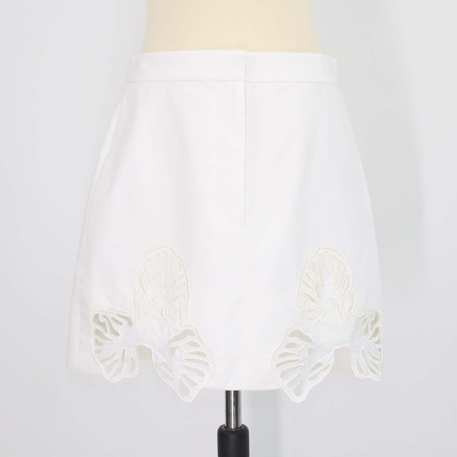 Acler White Cotton Blairhall Mini Skirt