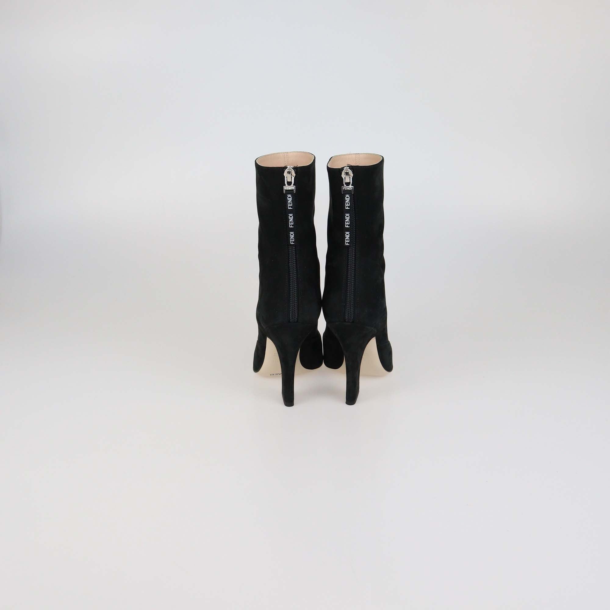 Fendi Black Nubuck Ffreedom Ankle Boots