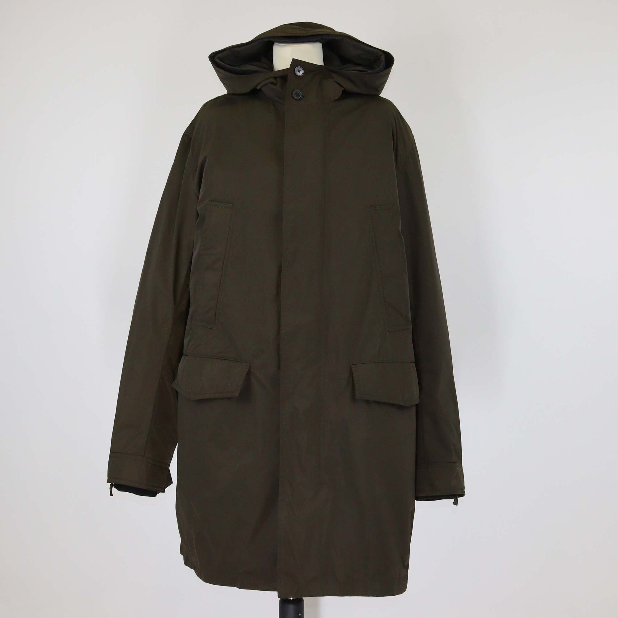 Zadig & Voltaire Army Green Detachable Lining Bob Parka Hoodie Jacket