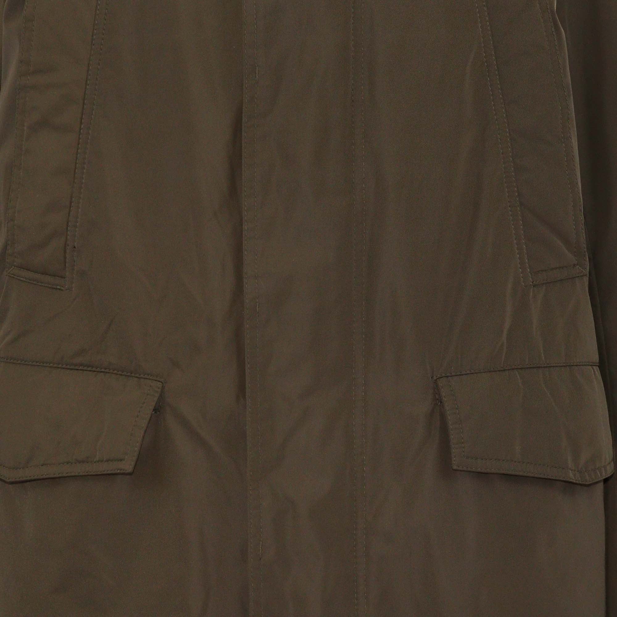 Zadig & Voltaire Army Green Detachable Lining Bob Parka Hoodie Jacket