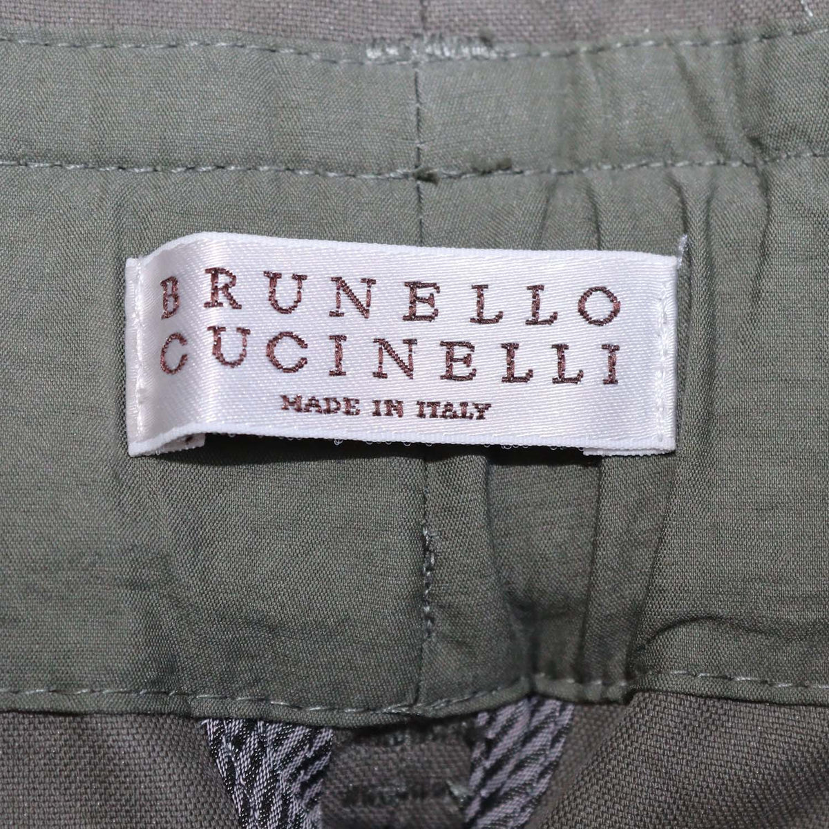 Brunello Cucinelli Grey Blend Cotton Cargo Belted Short