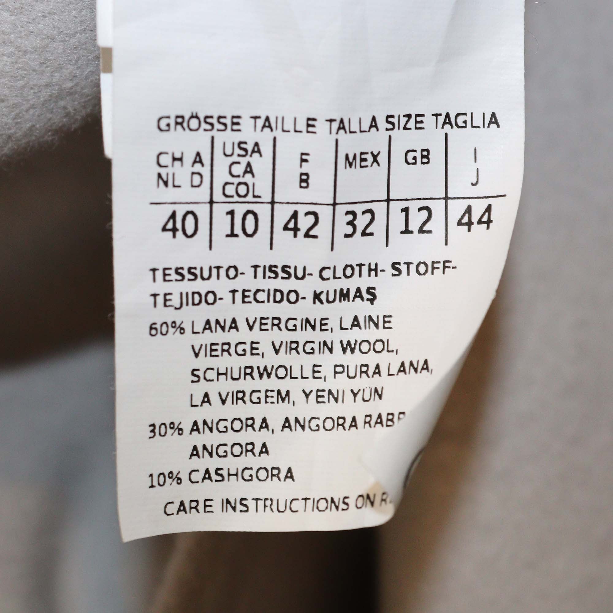 Max Mara Grey Blend Wool Double Breasted Belted Trench Coat