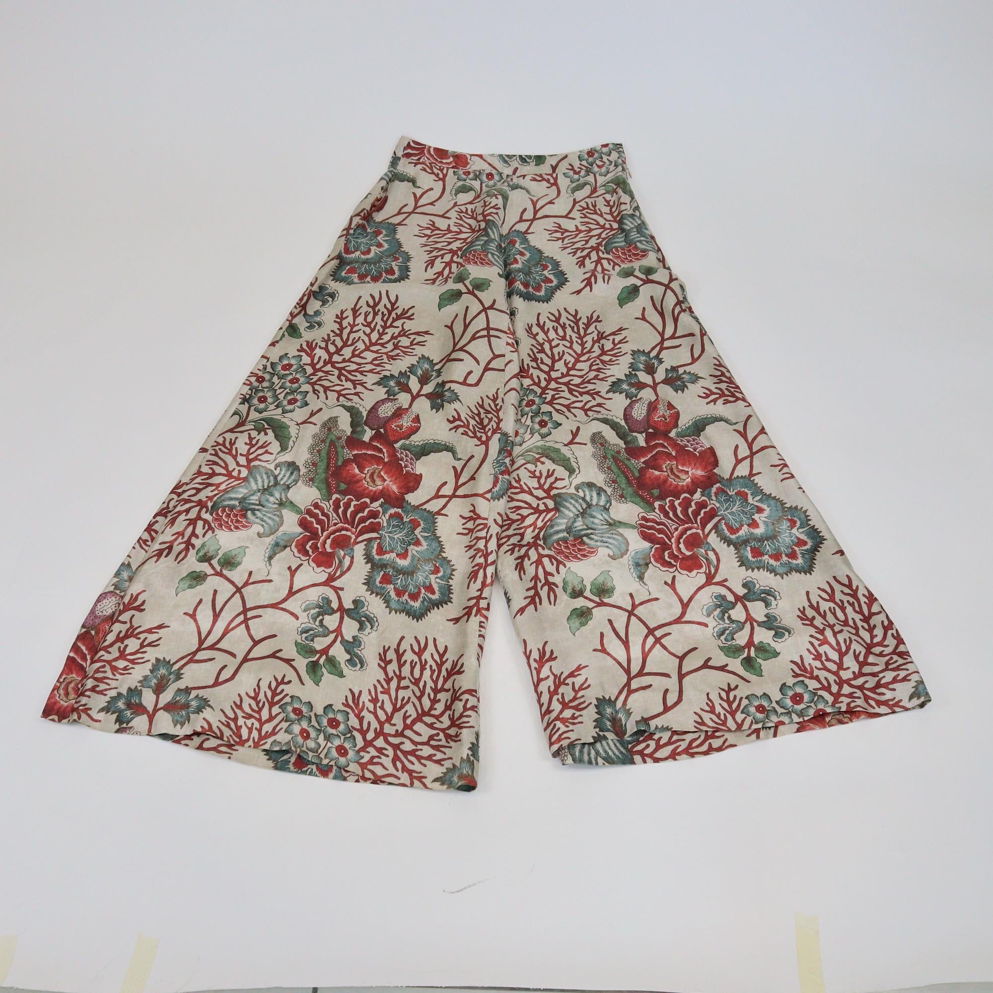 Biyan Multicolor Floral Print Wide Leg Pants Womens Biyan