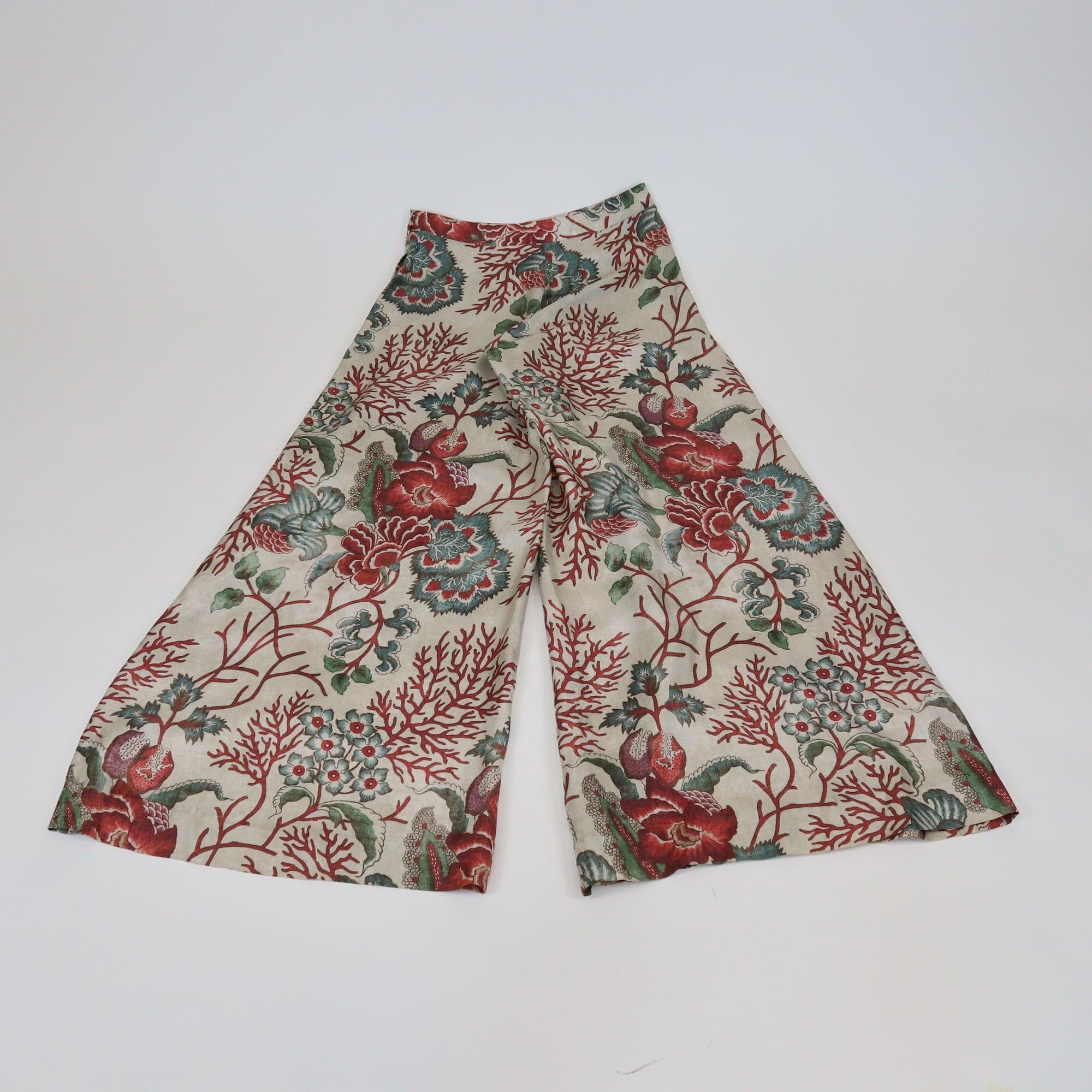 Biyan Multicolor Floral Print Wide Leg Pants Womens Biyan