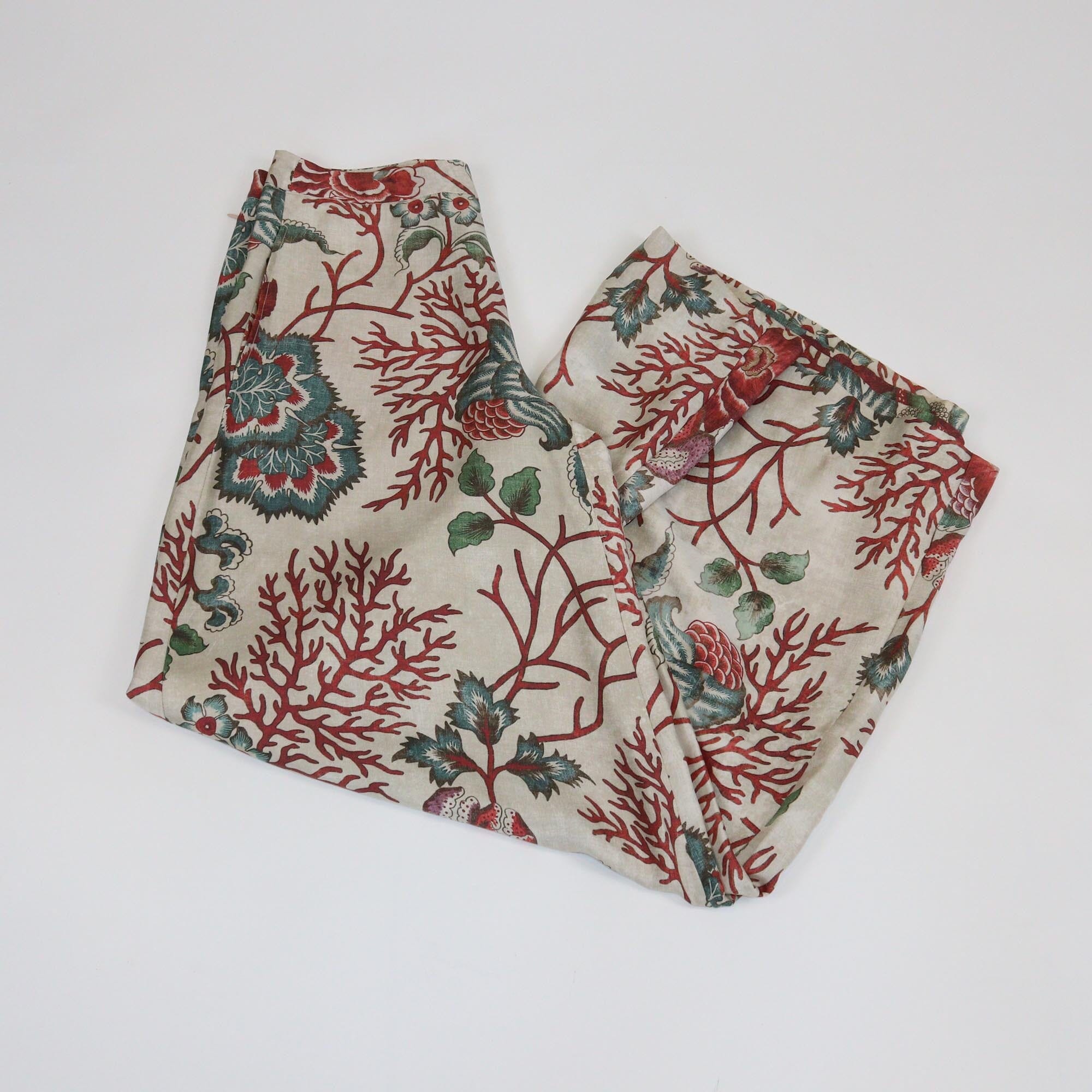 Biyan Multicolor Floral Print Wide Leg Pants Womens Biyan