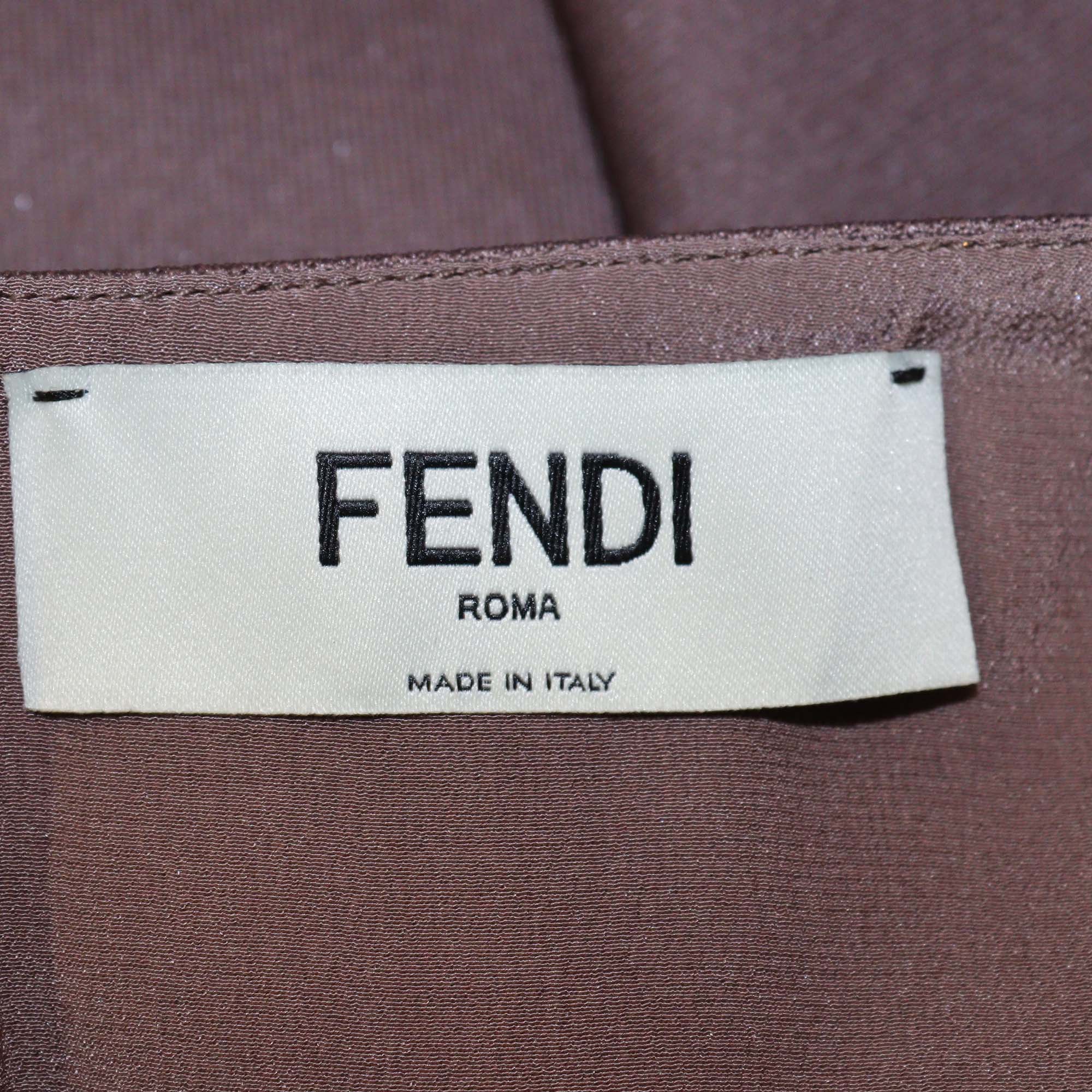 Fendi Brown Jersey Bodycon Dress