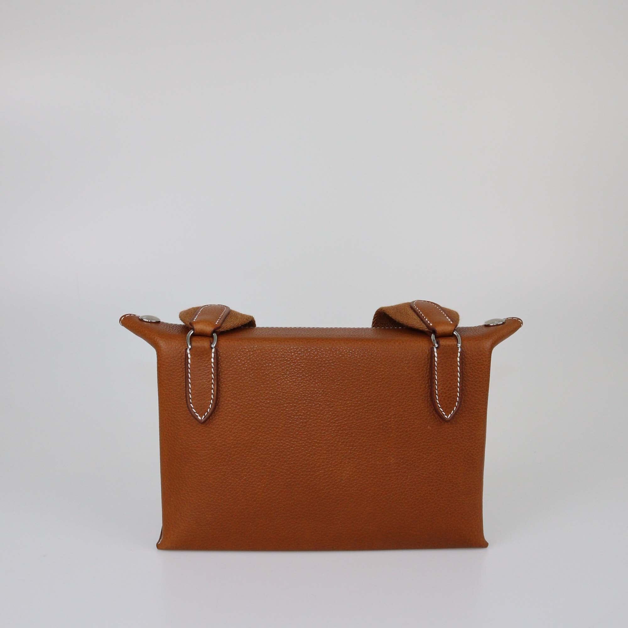 Hermes Gold Barenia Videpoches Bag Womens Hermes