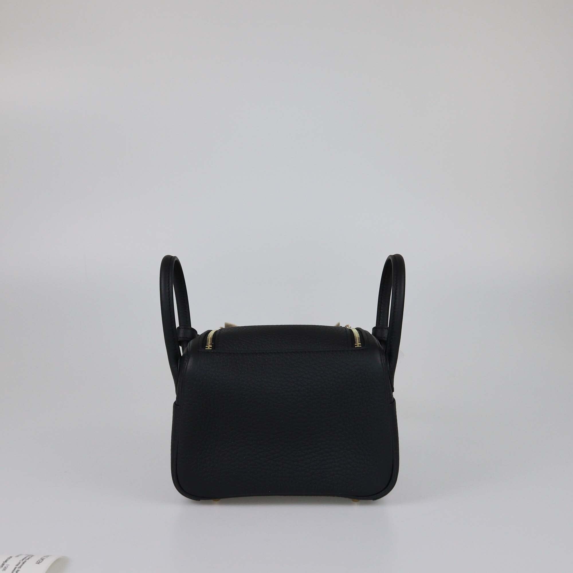 Hermes Black Clemence Mini Lindy Bag Womens Hermes