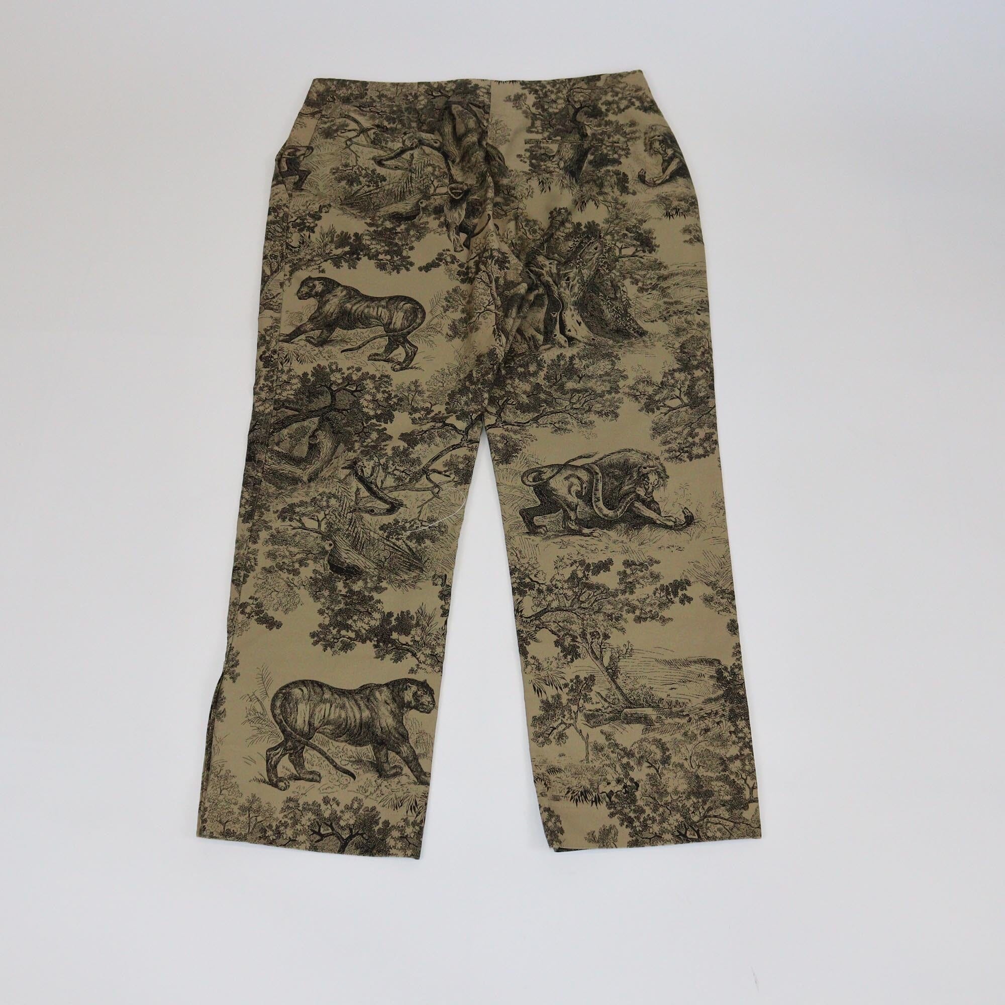 Christian Dior Khaki Toile De Juoy Straight Leg Pants Womens Christian Dior