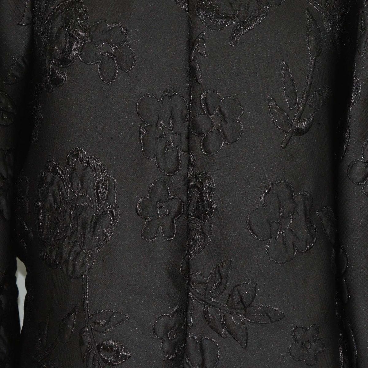 Arianne Black Floral Embroidered Puff Sleeve Good Luck Dress