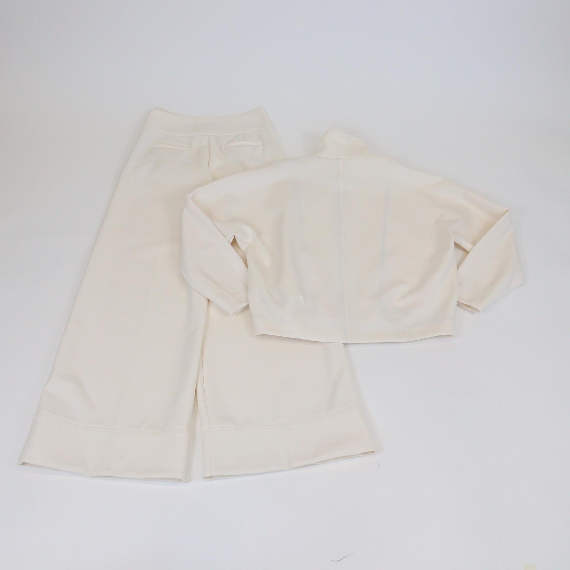 Max Mara Off White Cocoon Plava Sweatshirt Jacket & Trouser Set Womens Max Mara