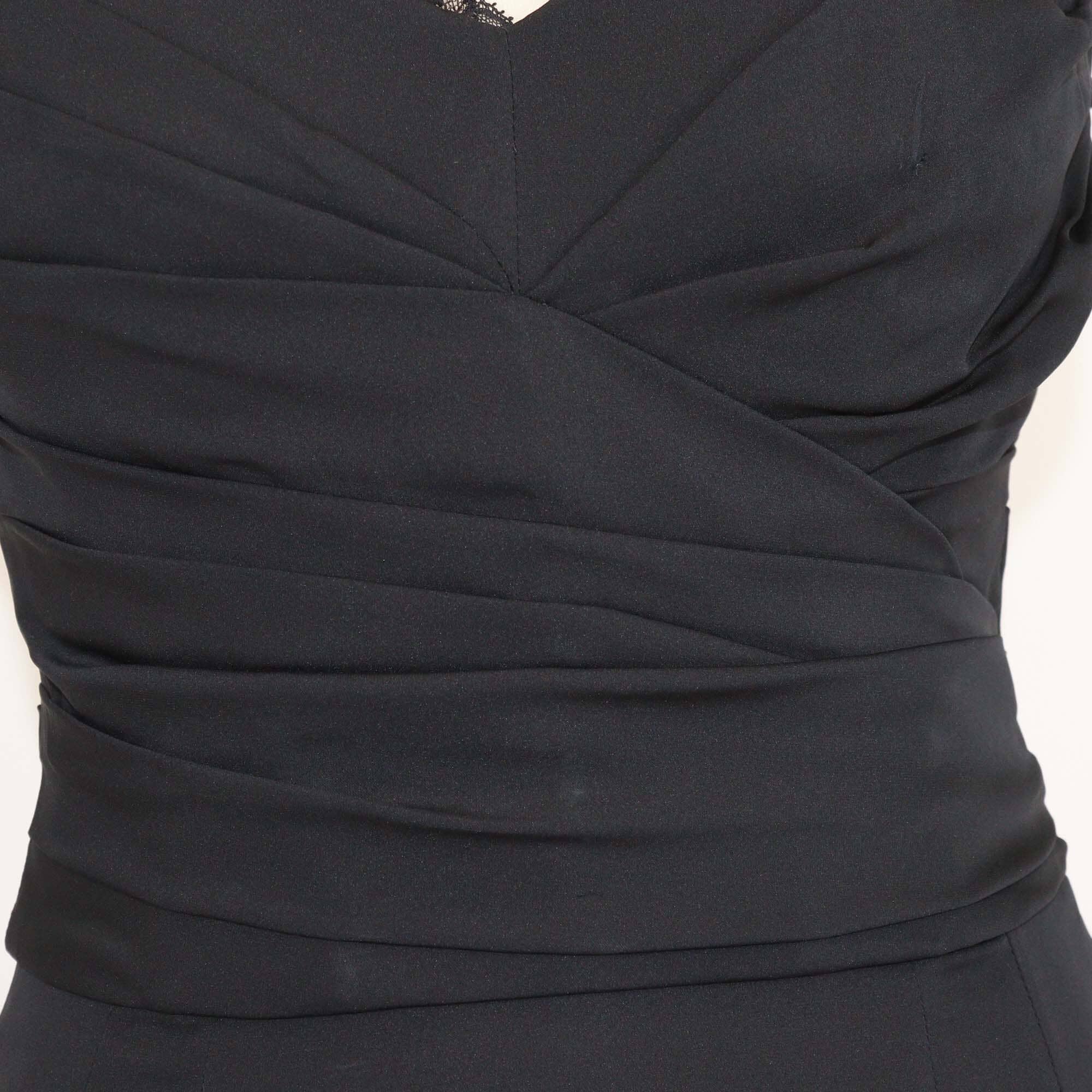 Dolce & Gabbana Black Silk Blended Strapless Dress Womens Dolce & Gabbana