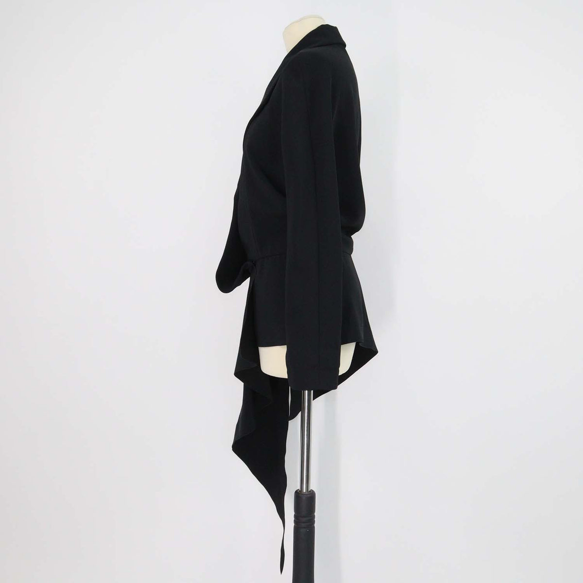 Balenciaga Black Asymmetric Flared Blazer