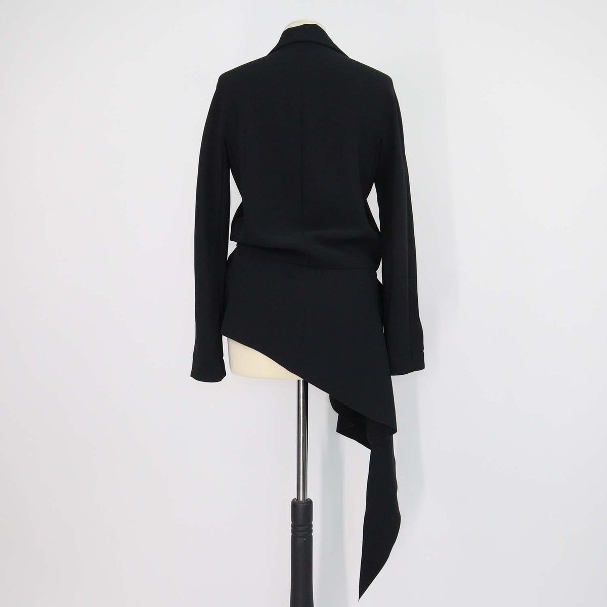 Balenciaga Black Asymmetric Flared Blazer