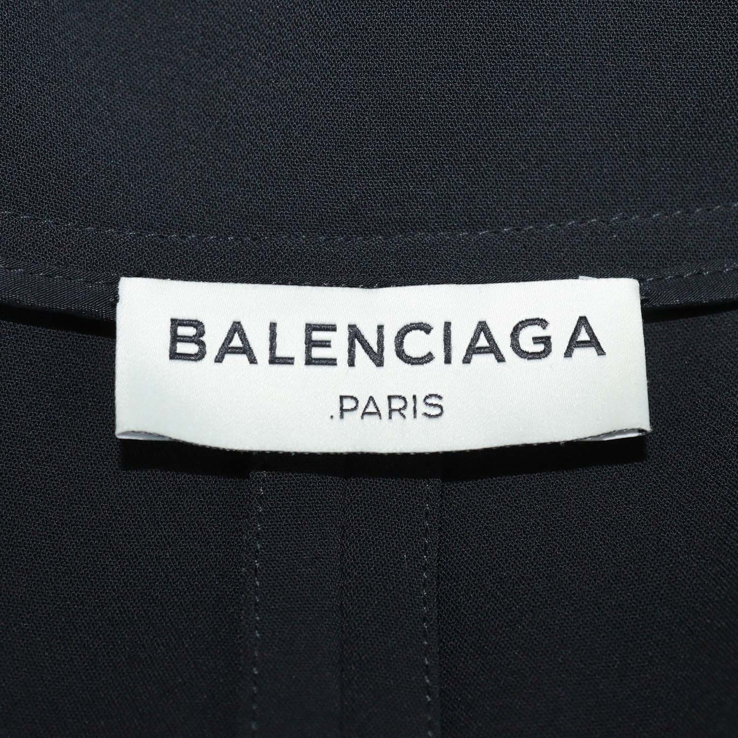 Balenciaga Black Asymmetric Flared Blazer