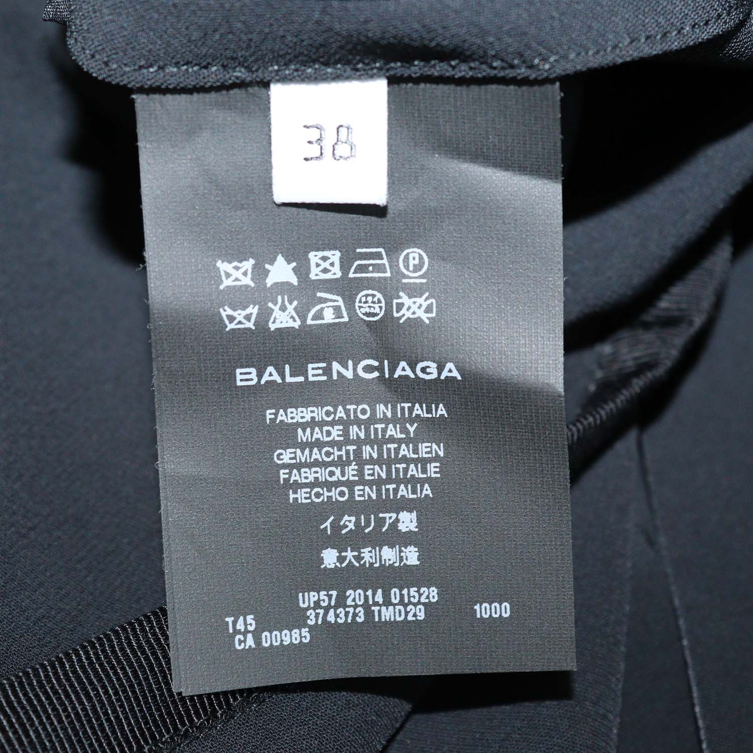 Balenciaga Black Asymmetric Flared Blazer
