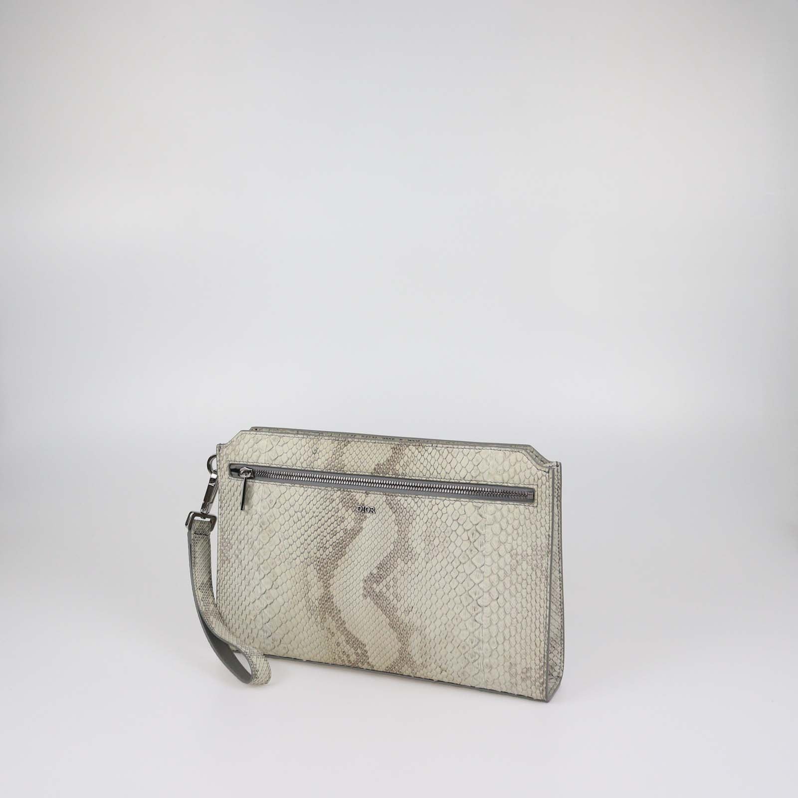Christian Dior Beige Python A5 Pouch