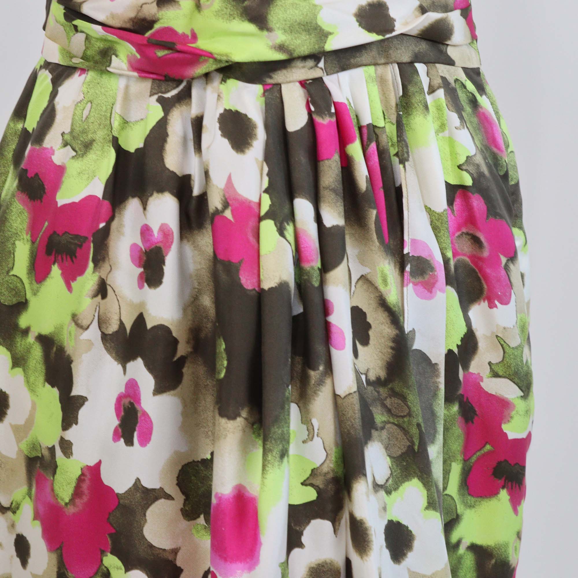 Moschino Cheap and Chic Multicolor Silk Floral Mini Dress