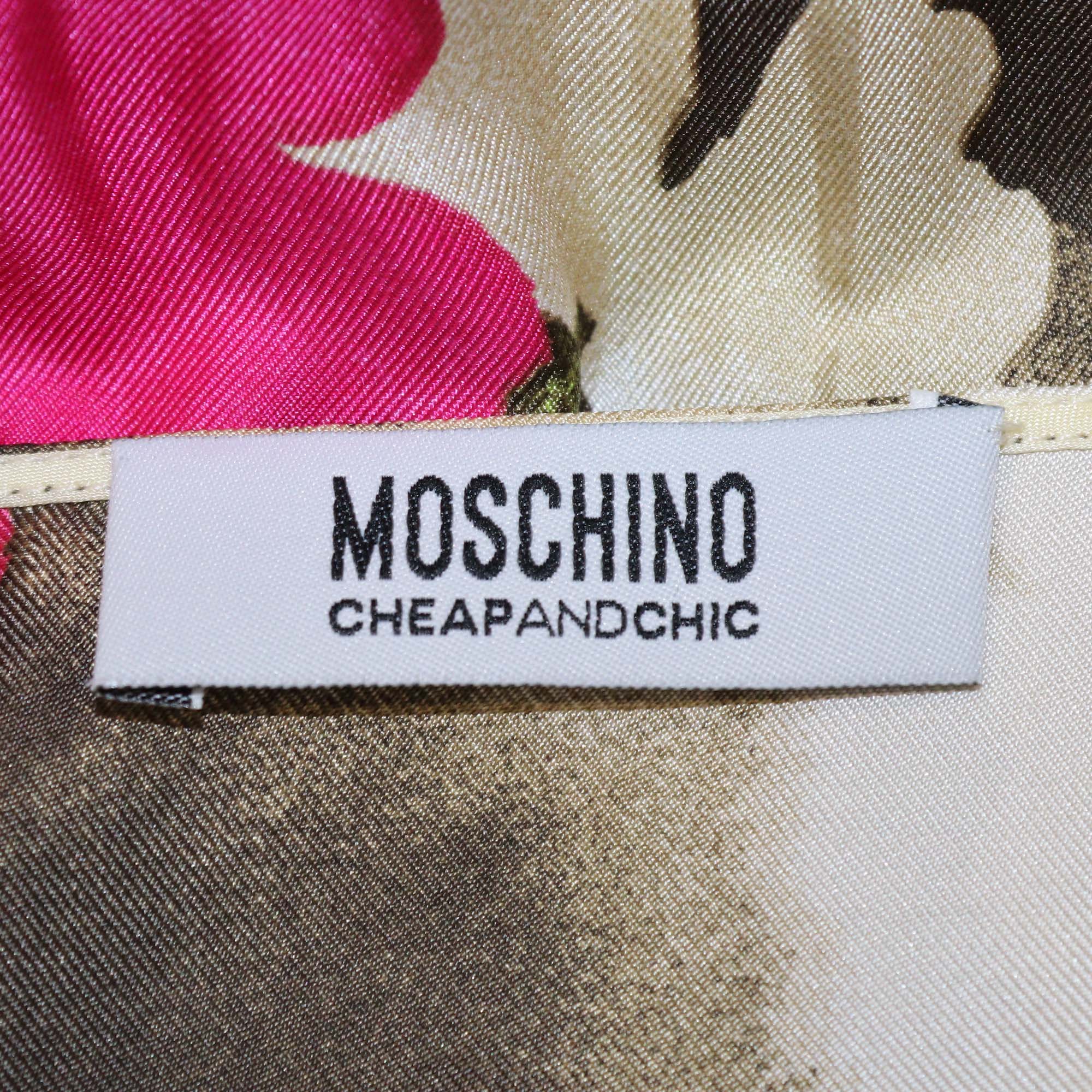 Moschino Cheap and Chic Multicolor Silk Floral Mini Dress