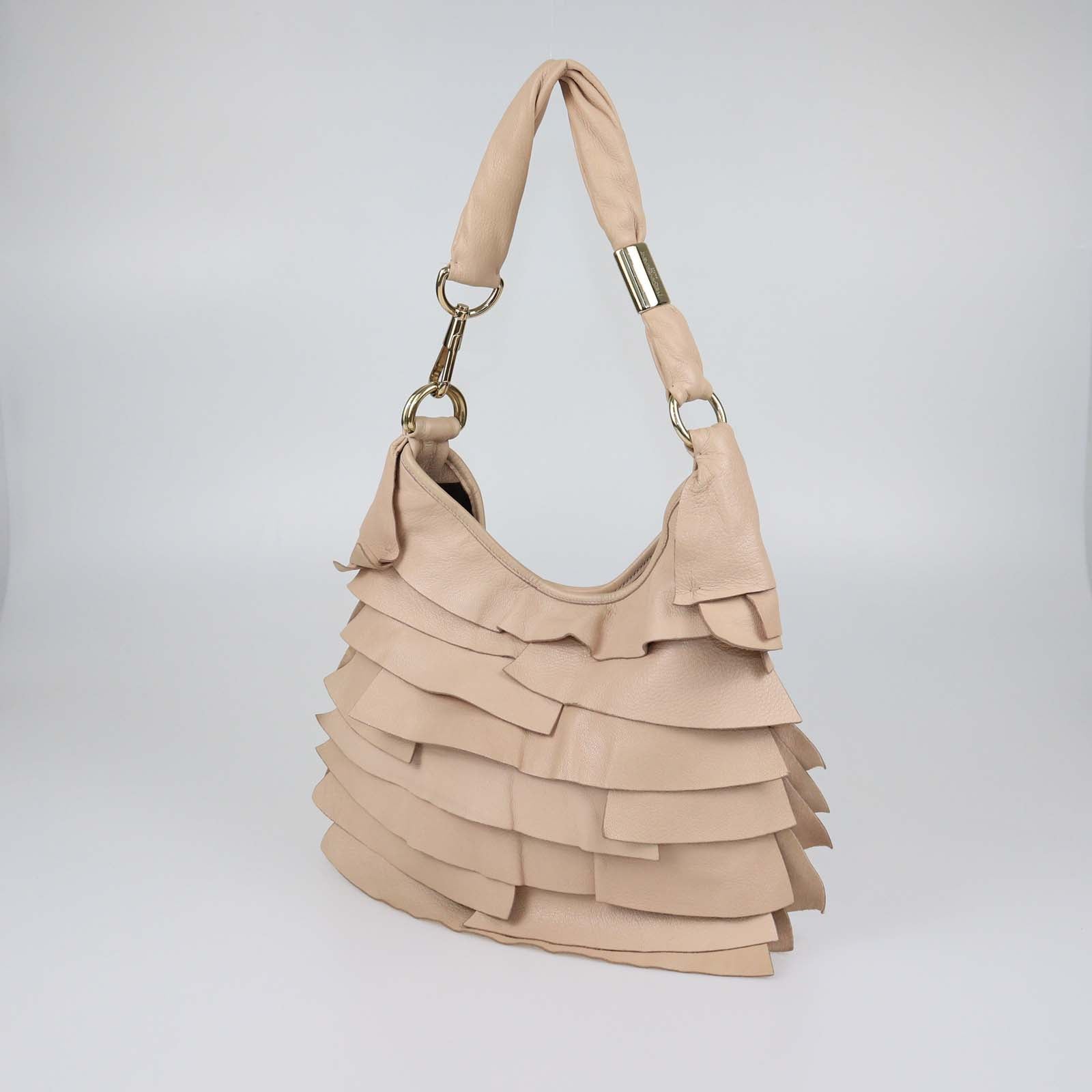 Yves Saint Laurent Beige Leather St Tropez Hobo