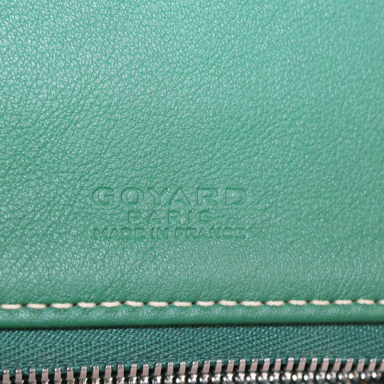 Goyard Green Goyardine Coated Canvas and Leather Sainte Marie MM Clutch