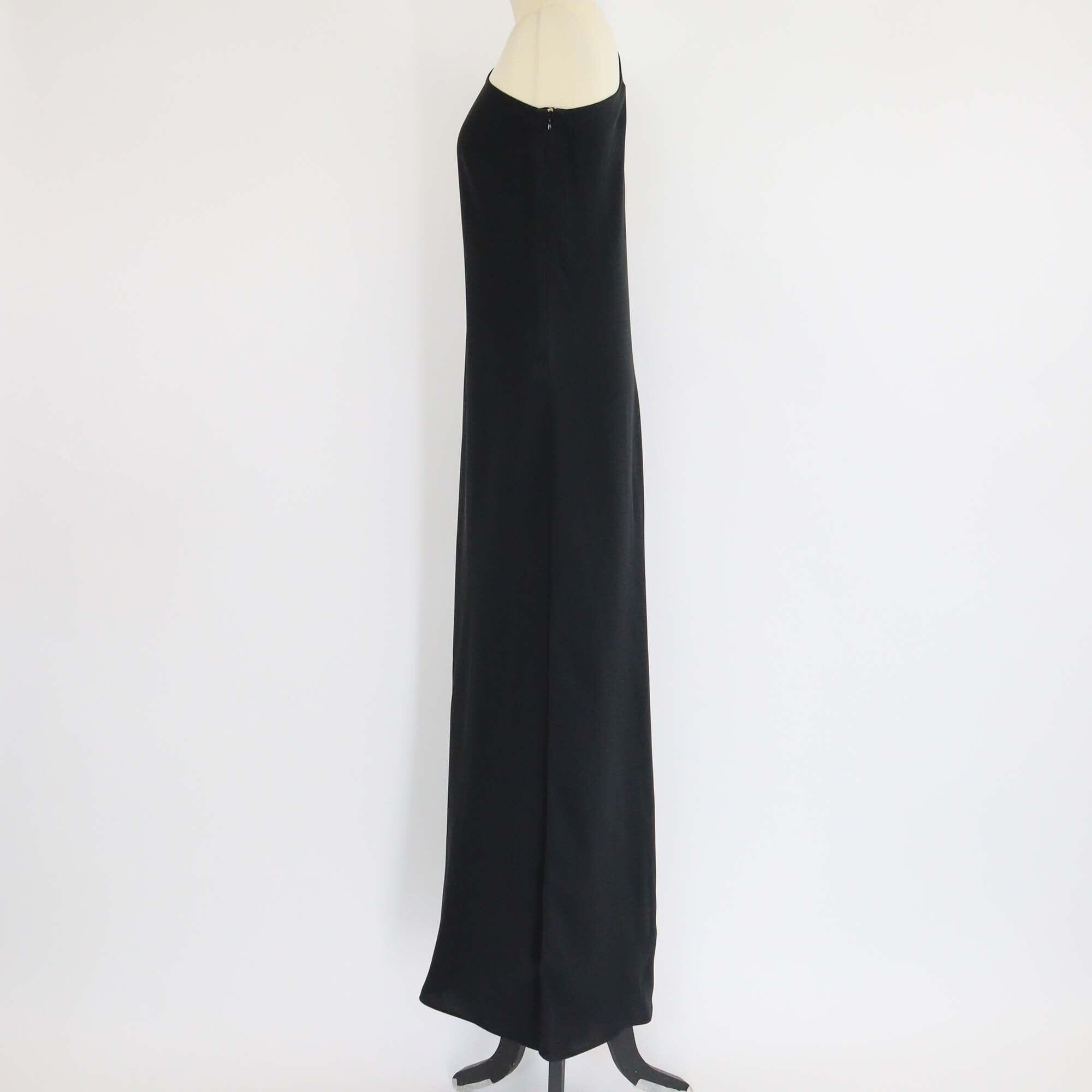 Taller Marmo Black Acetate Asymmetric Balear Maxi Dress Womens Taller Marmo