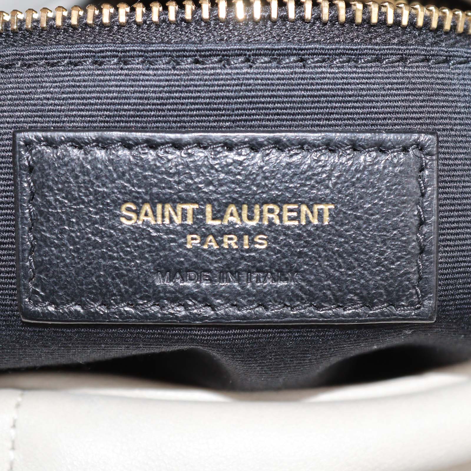 Saint Laurent Beige Matelasse Leather Medium Puffer Loulou Shoulder Bag
