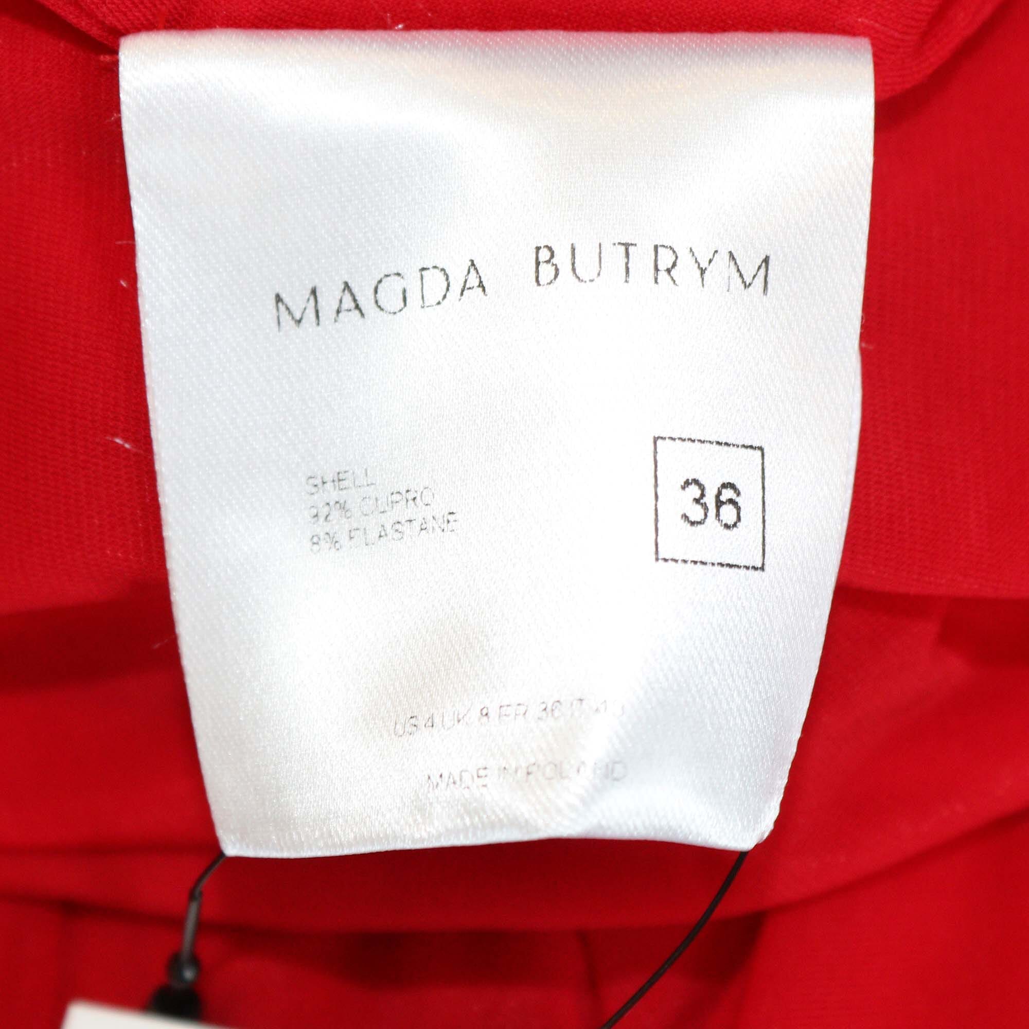 Magda Butrym Red Cupro Drop Waist Maxi Dress Womens Magda Butrym