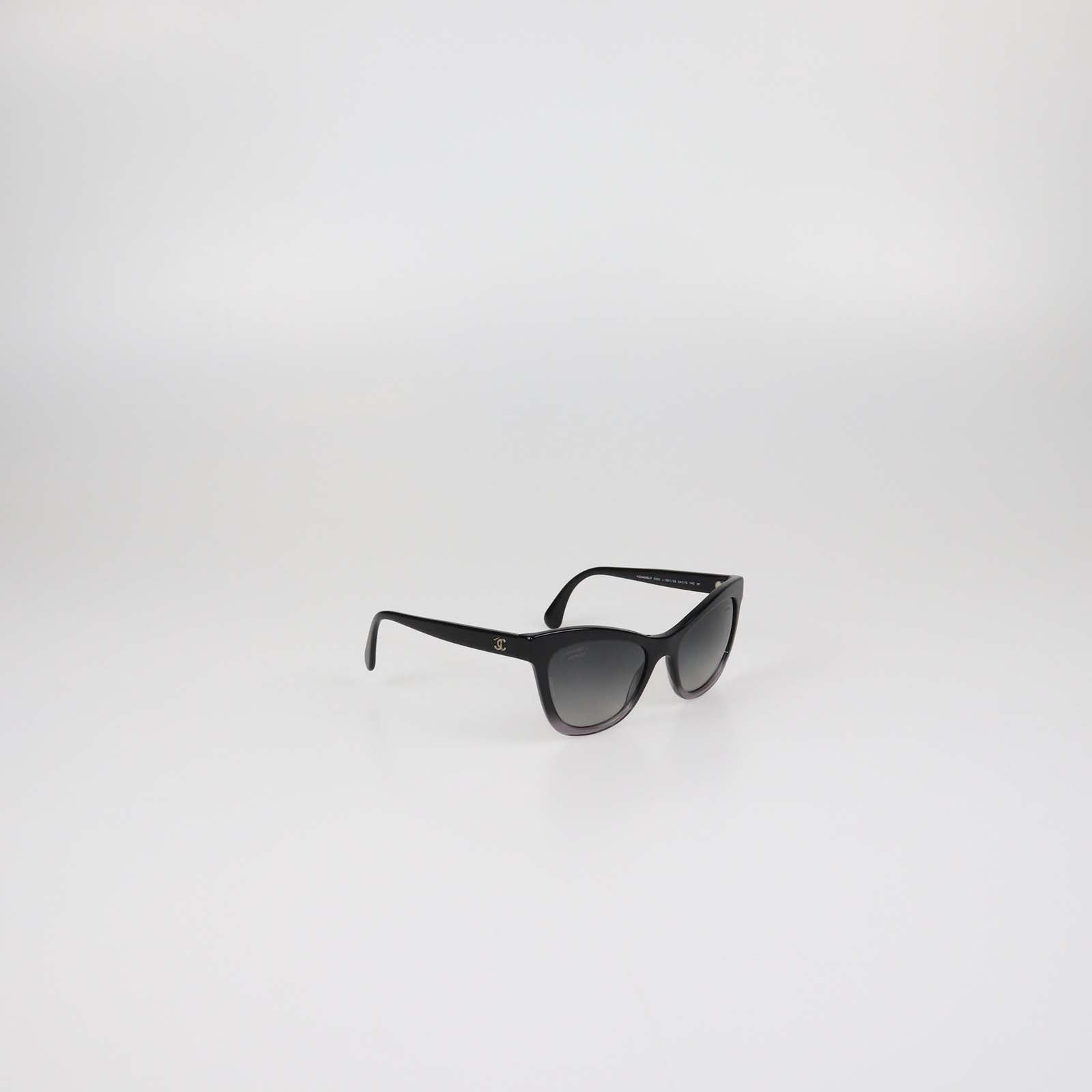 Chanel Black Gradient CC Cat Eye Sunglasses
