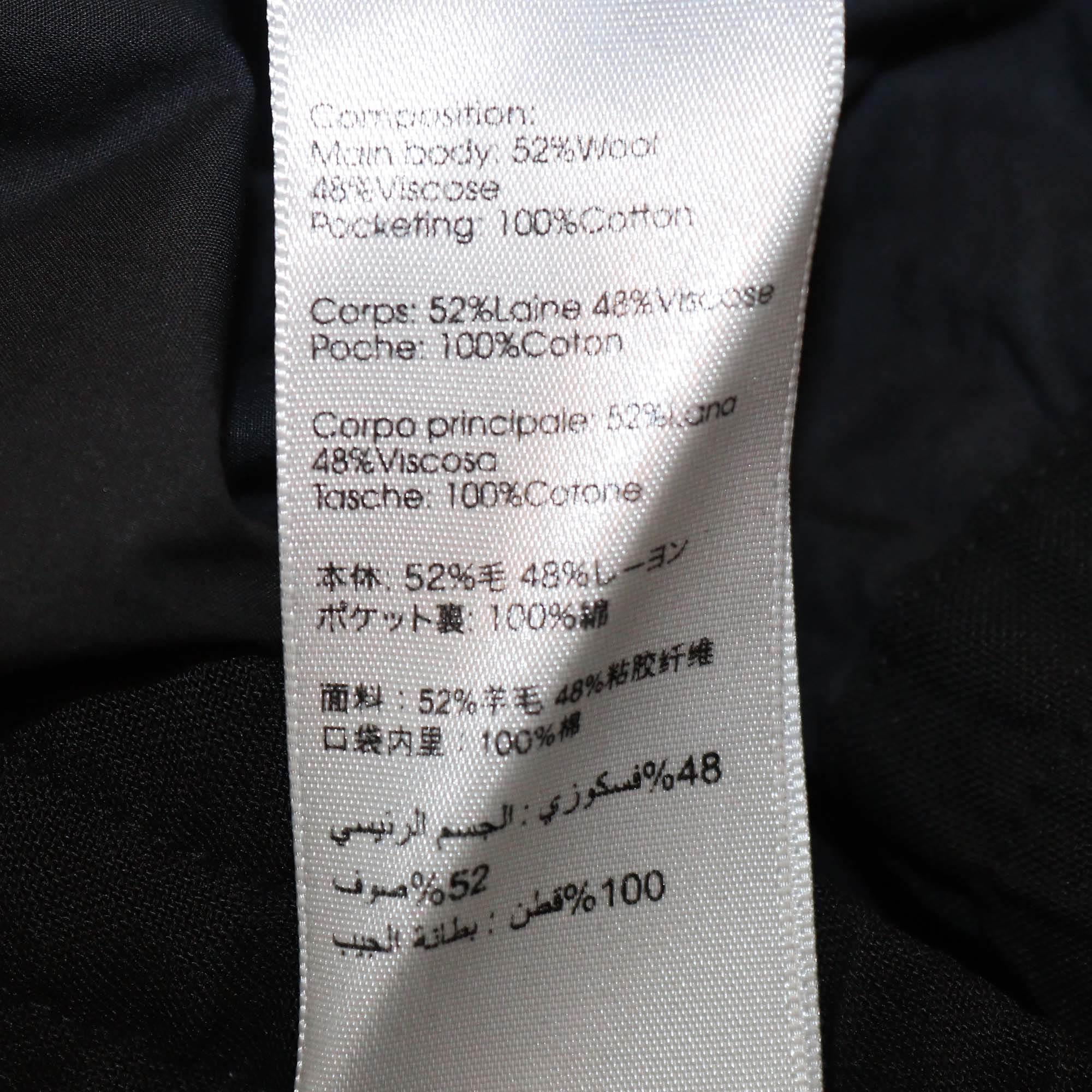 3.1 Phillip Lim Black Blend Wool Button Detail Drawstring Pants