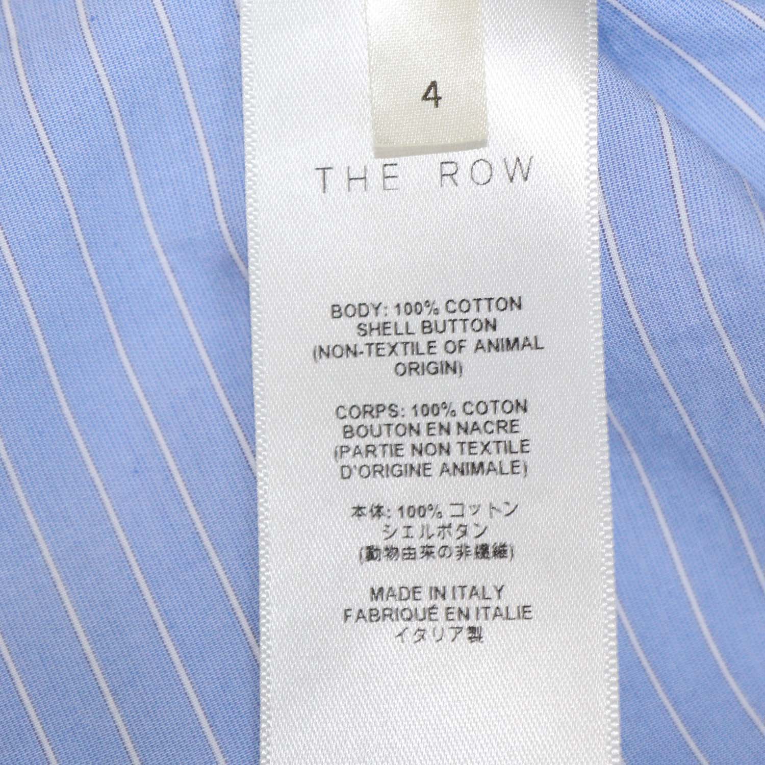 The Row Blue Cotton Striped Chihiro Shirt Dress