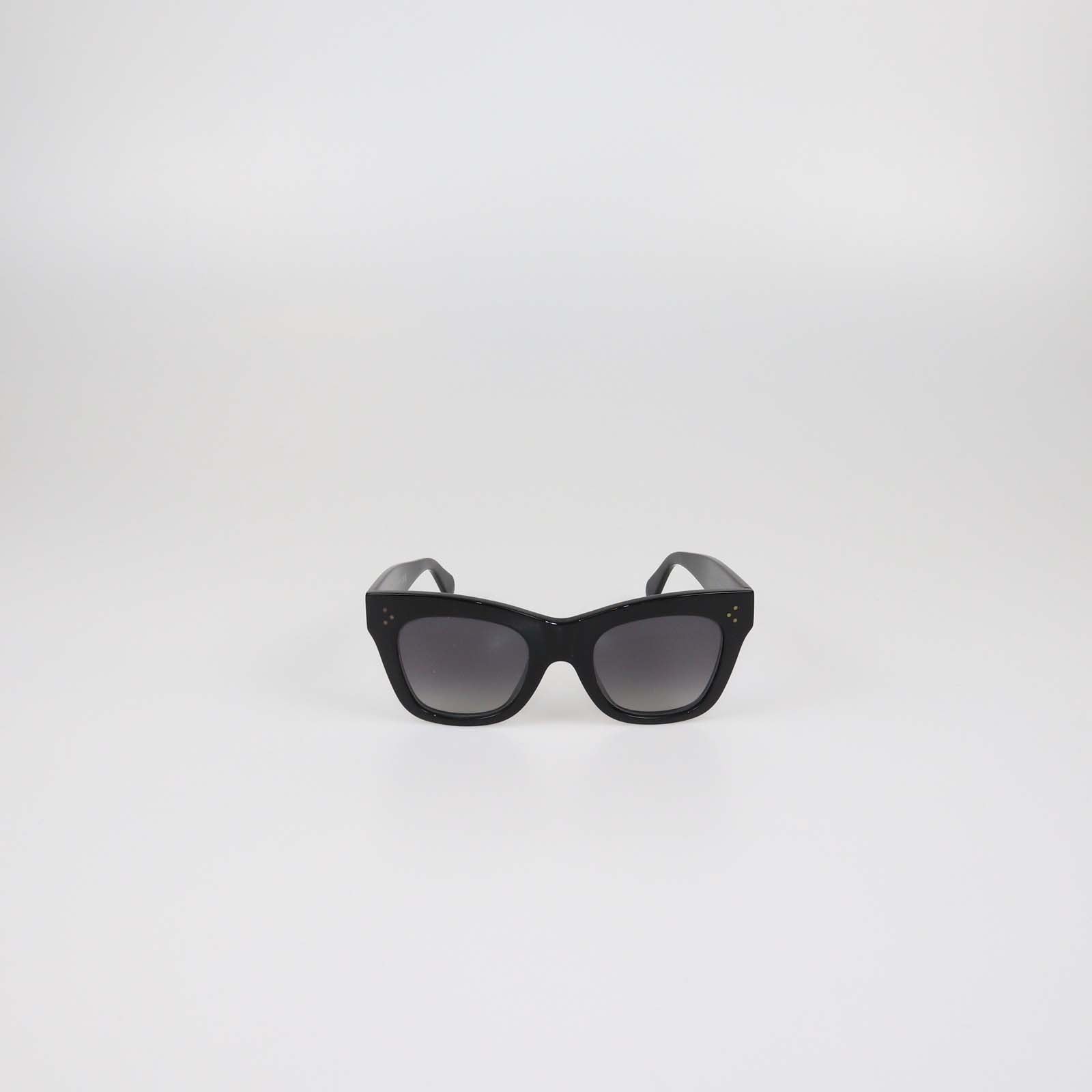 Celine Black Acetate Wayfarer Sunglasses