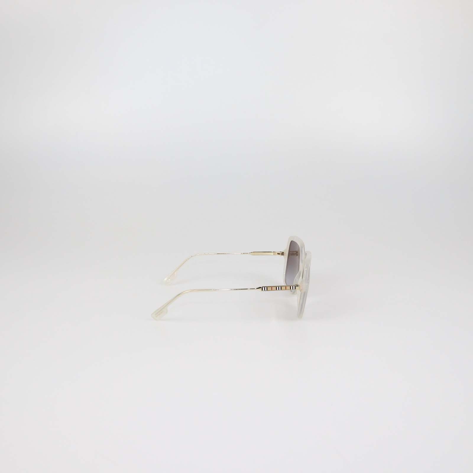 Burberry White/Brown Gradient Square Sunglasses