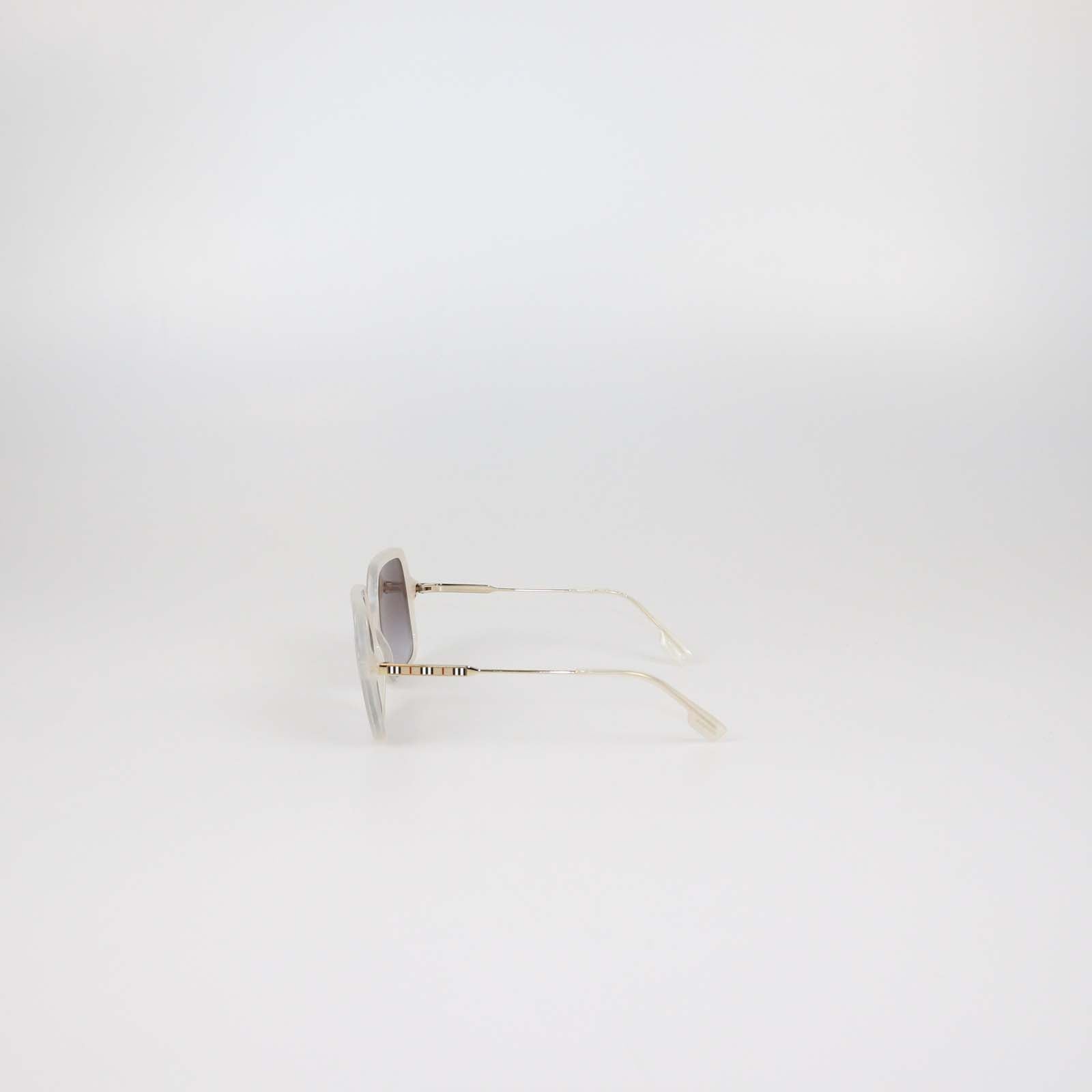 Burberry White/Brown Gradient Square Sunglasses