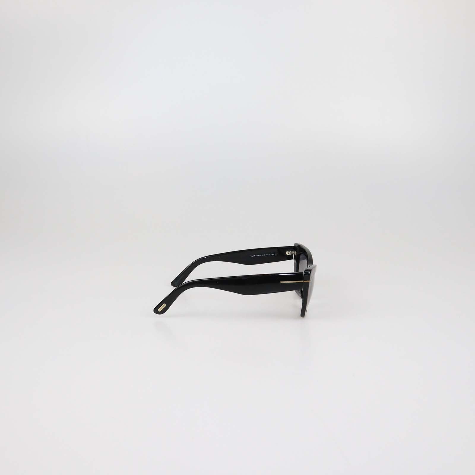 Tom Ford Black Acetate Wyatt Sunglasses