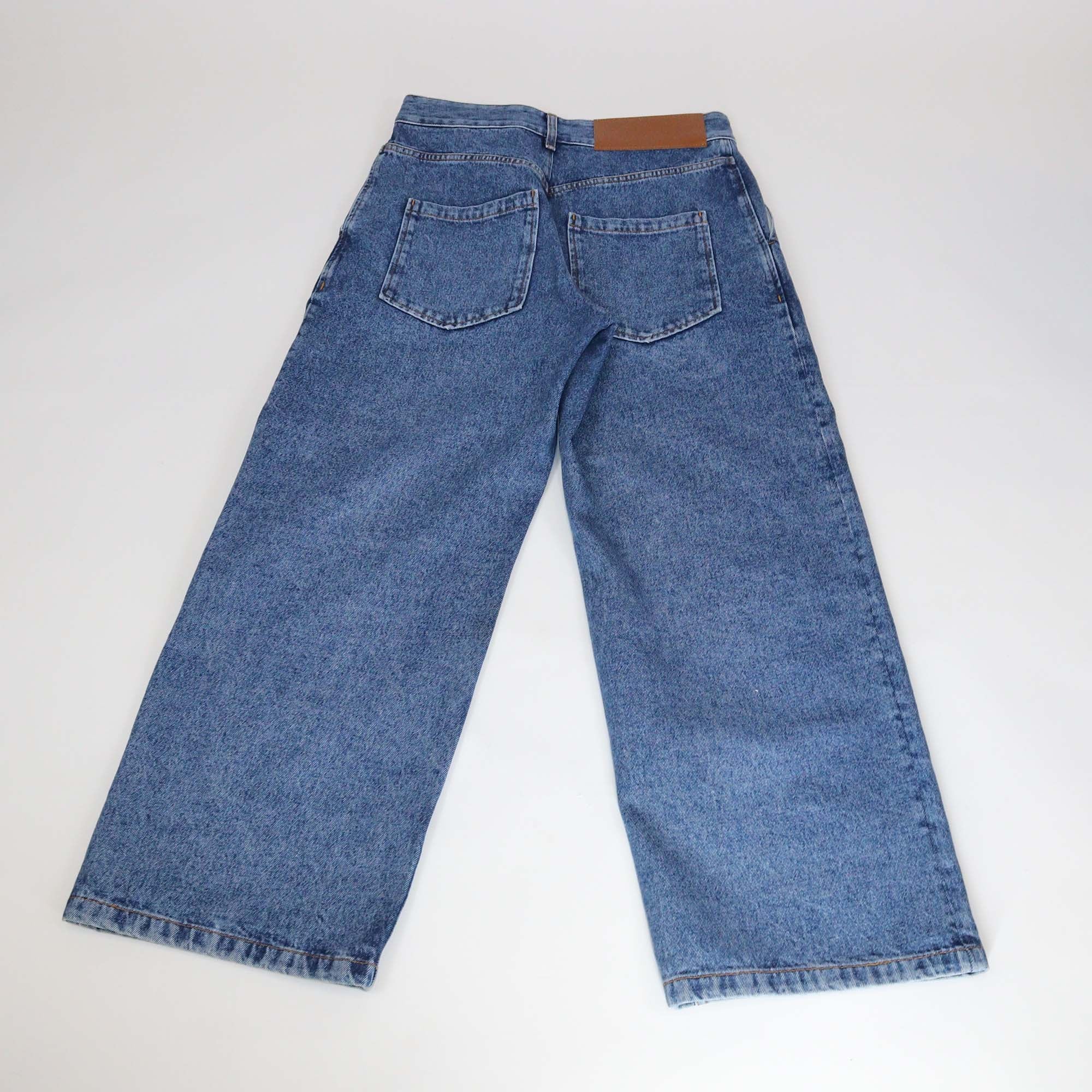 Loewe Blue Denim Anagram Baggy Pants