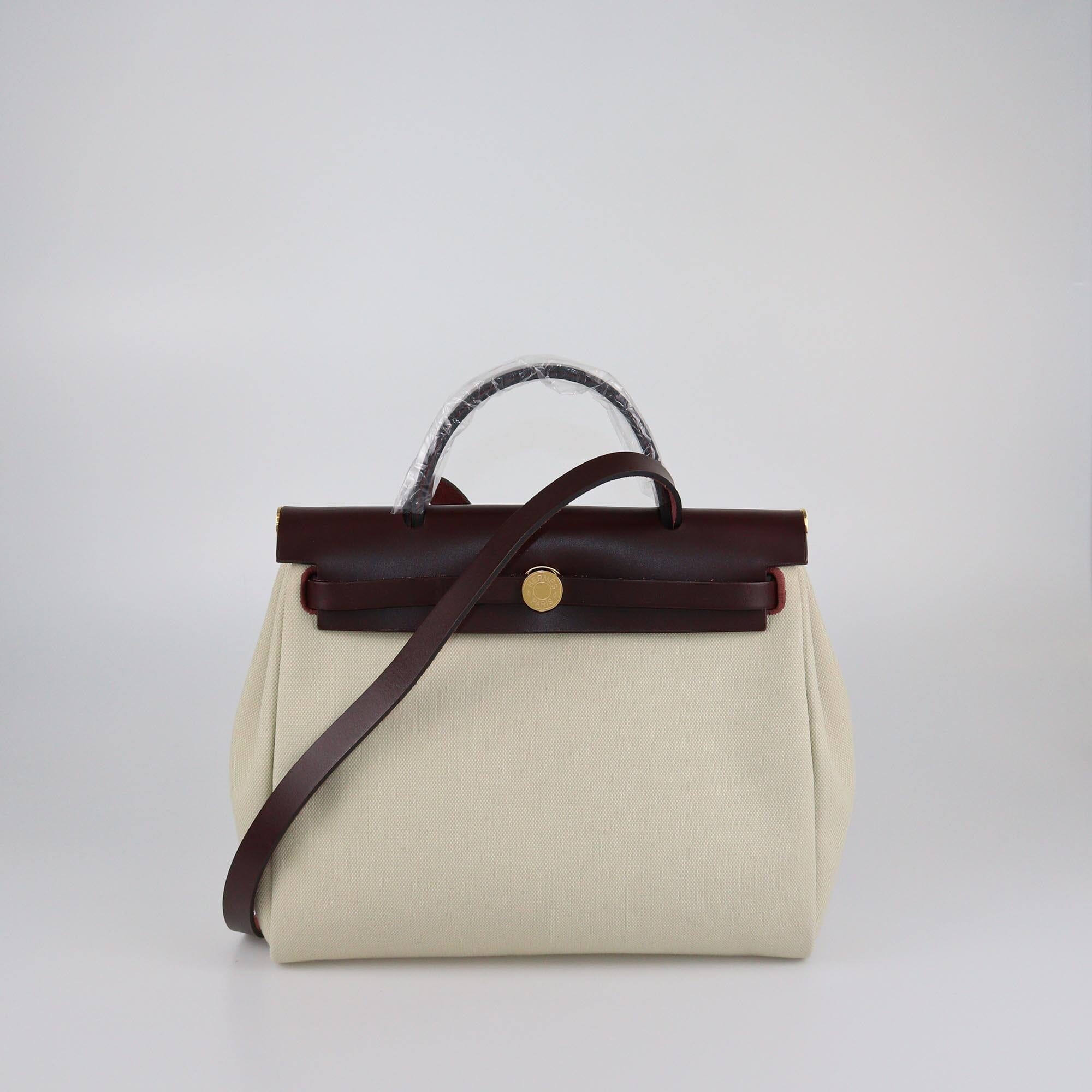 Hermes Ebene/Beton Toile Militaire Herbag Zip 31 Bag Womens Hermes