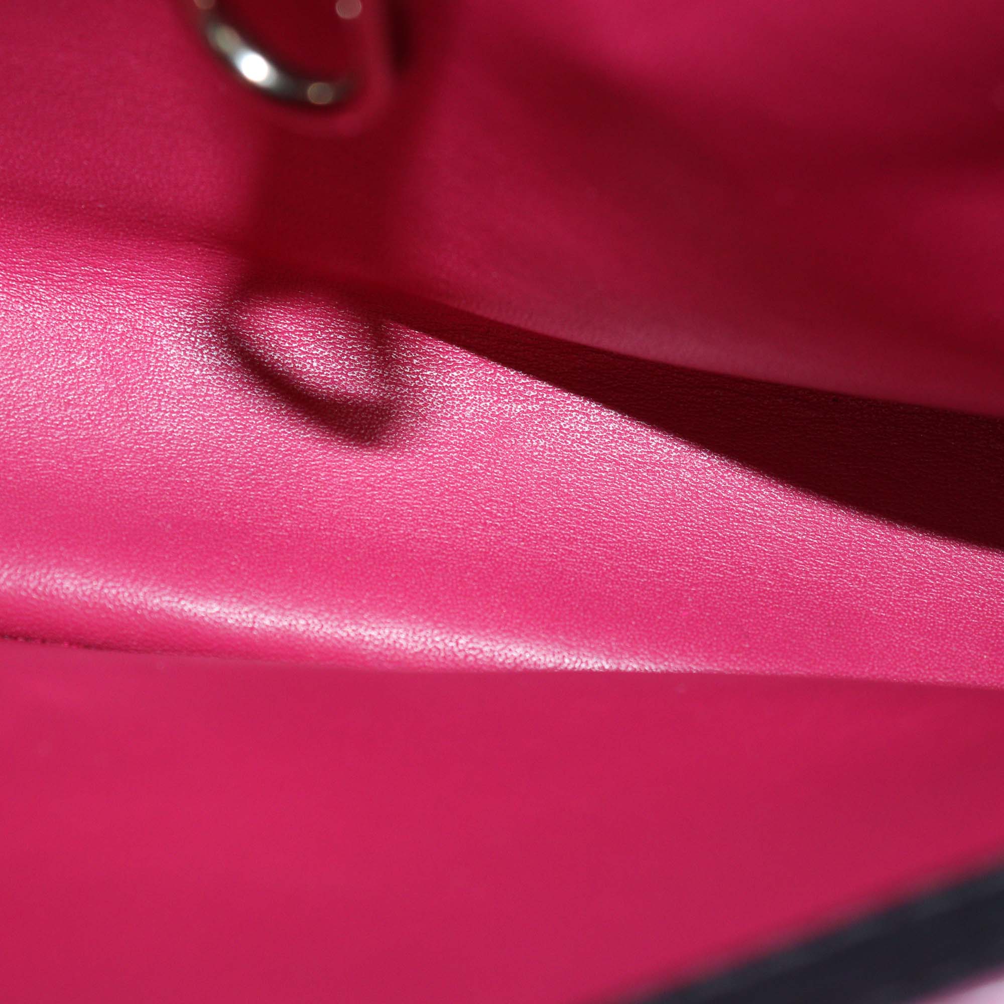 Louis Vuitton Black/Fuchsia Leather Capucines BB Bag