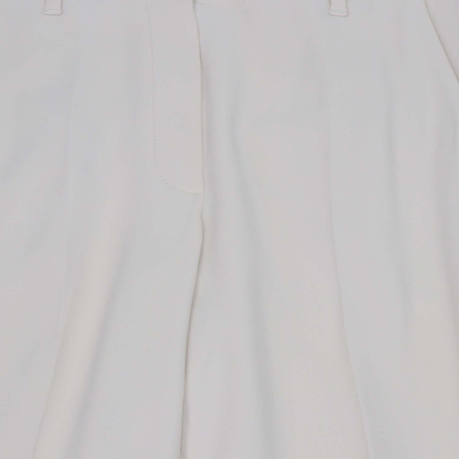 Brunello Cucinelli Ivory Acetate Silk Blend Straight Cut Pants