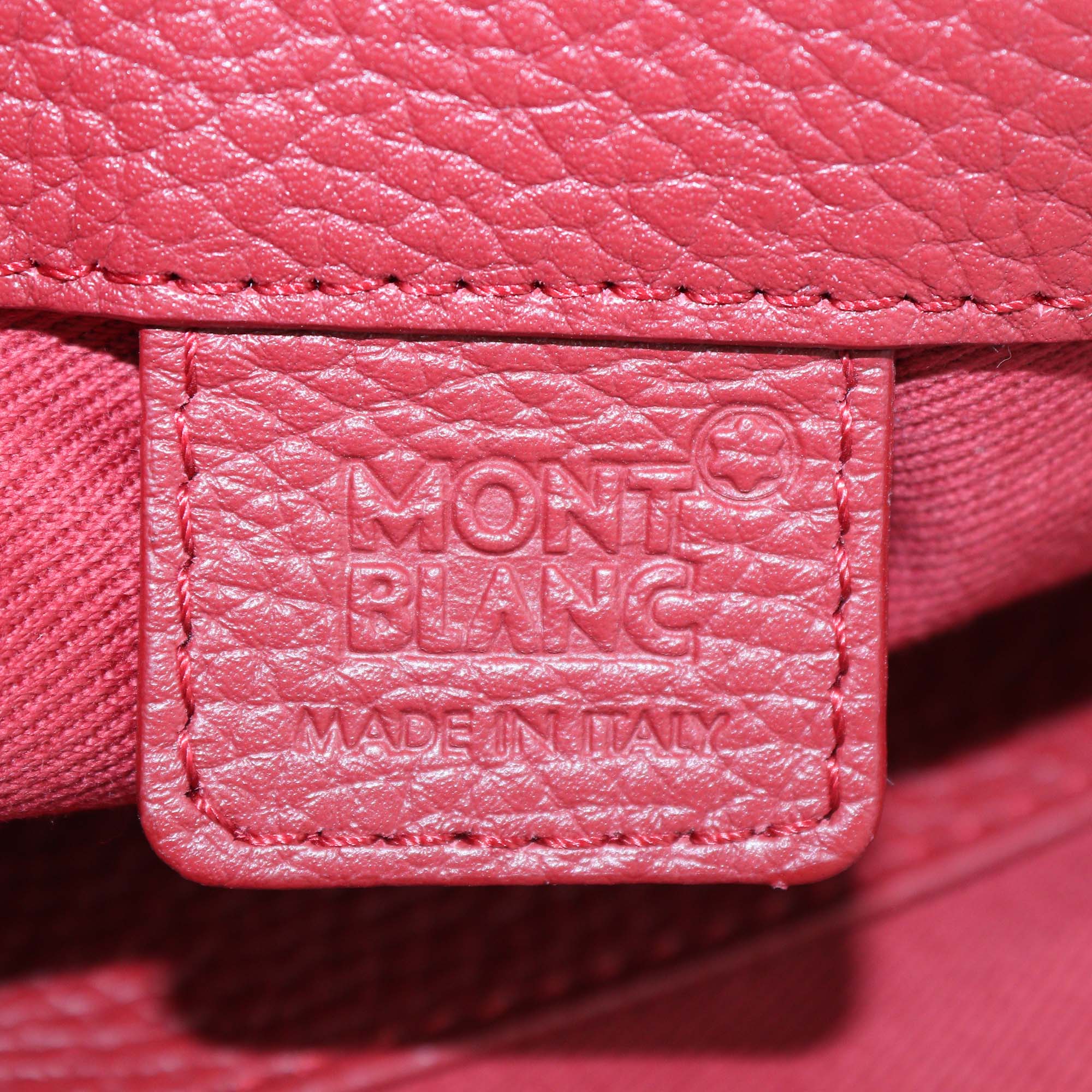 Montblanc Red Leather Meisterstuck Wristlet Pouch