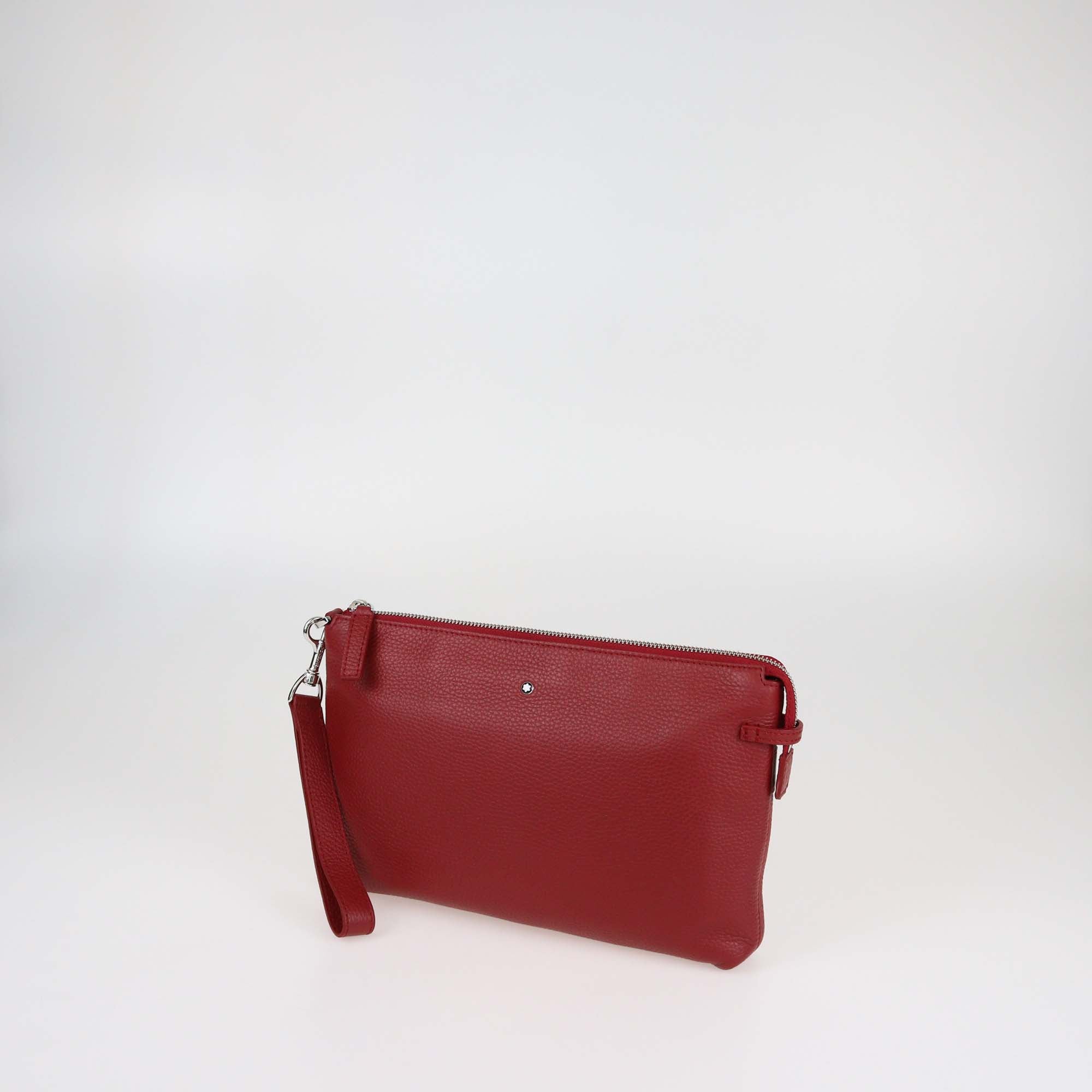 Montblanc Red Leather Meisterstuck Wristlet Pouch